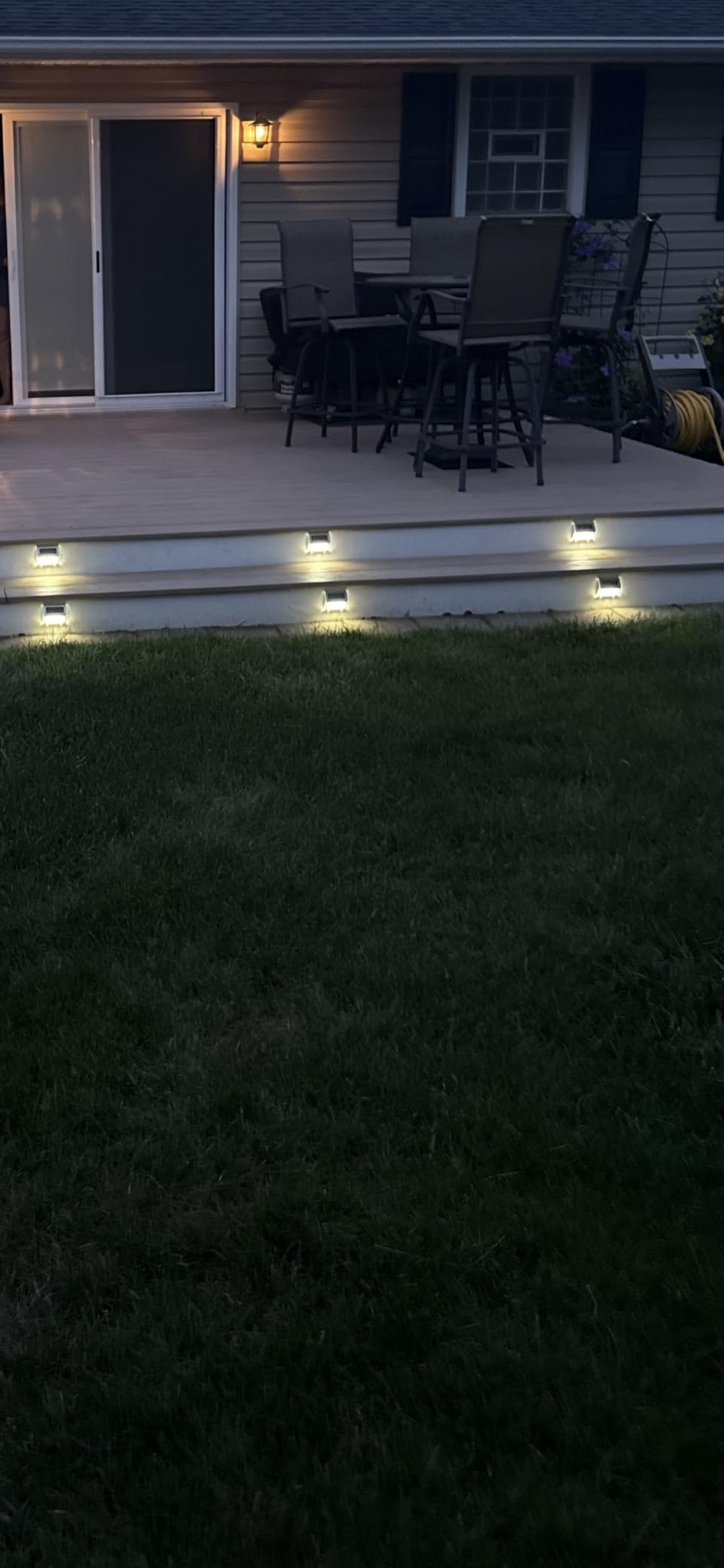 XLUX Warm White Solar Lights for Deck Step Fence, Black SST Housing, 6 Pack customer photo 2