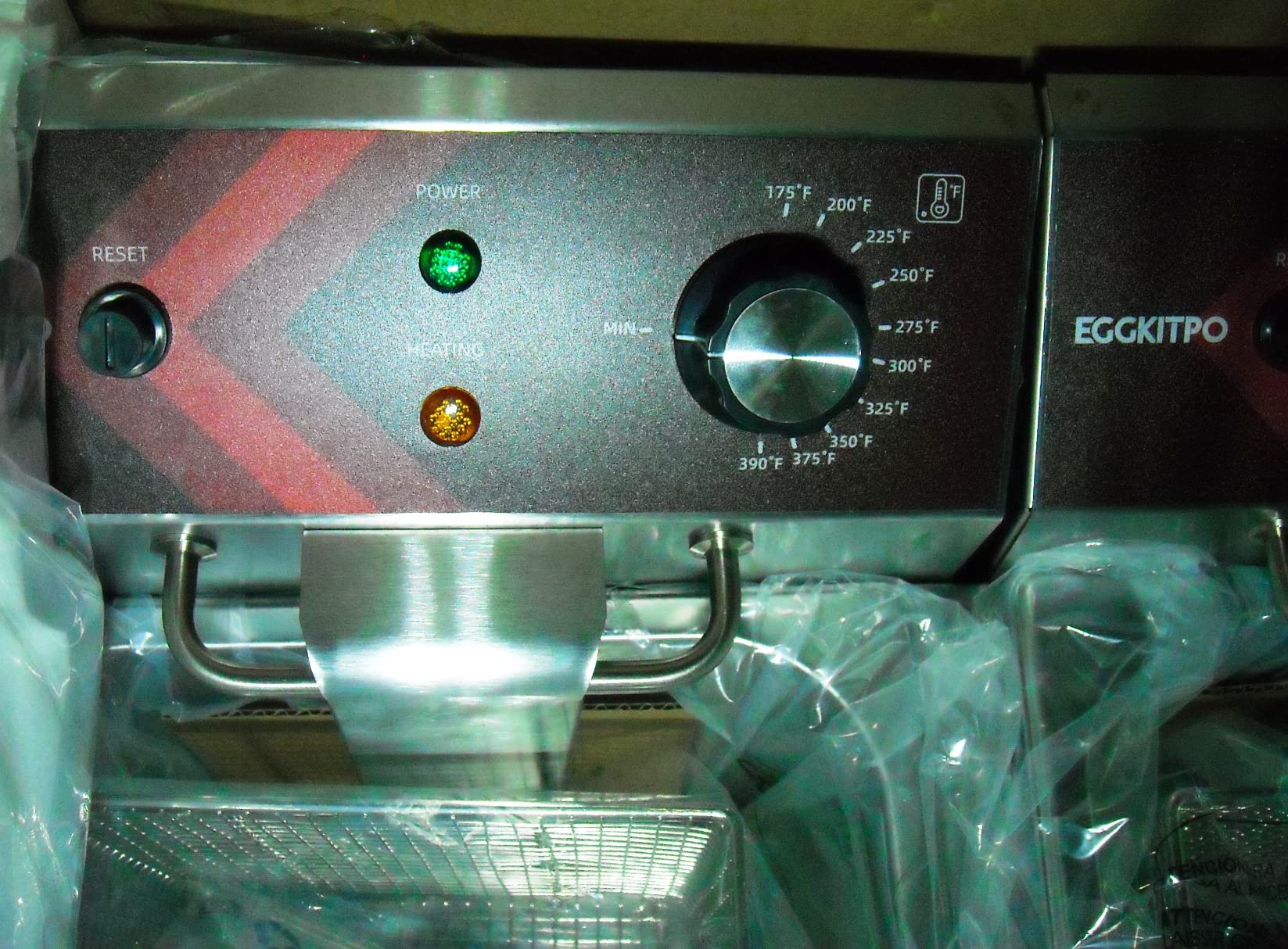 EGGKITPO Deep fryers Commercial Deep Fryer 12L x 2 Large Dual Tank Electric Countertop Fryer for Restaurant with 2 Frying Baskets and Lids, 1800W x 2, 120V customer photo 1