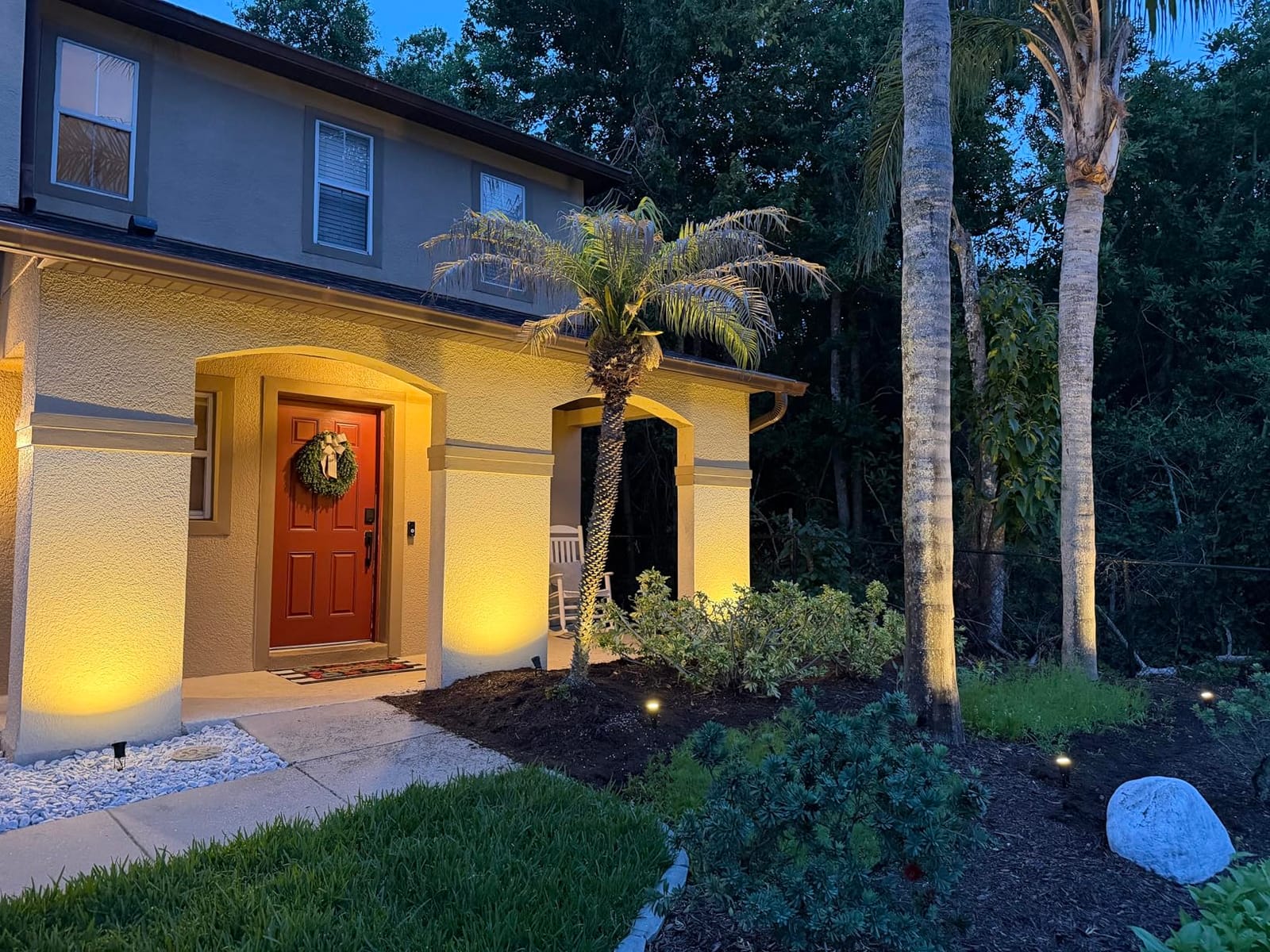 REEGOLD Low Voltage Landscape Lights Outdoor: 7W 700LM LED Landscape Lighting with Connectors for Tree Garden Yard Pathway | 12V 24V Warm White 2700K Spotlights | IP65 Waterproof | 6 Pack customer photo 2
