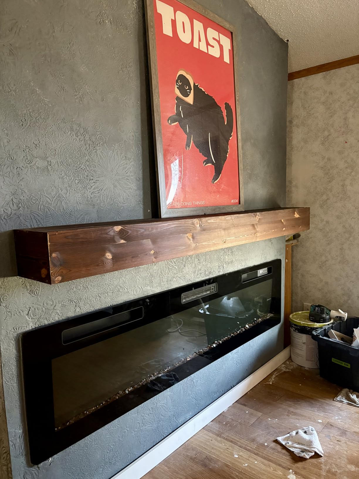 Vitesse 72 Inch Ultra Thin Electric Fireplace-Narrow Bezel Linear Fireplace Heater Recessed Wall Mounted, Remote and Screen Control, 8H Sleep Timer, Low Noise, 750/1500W for Living Room, Bedroom customer photo 1