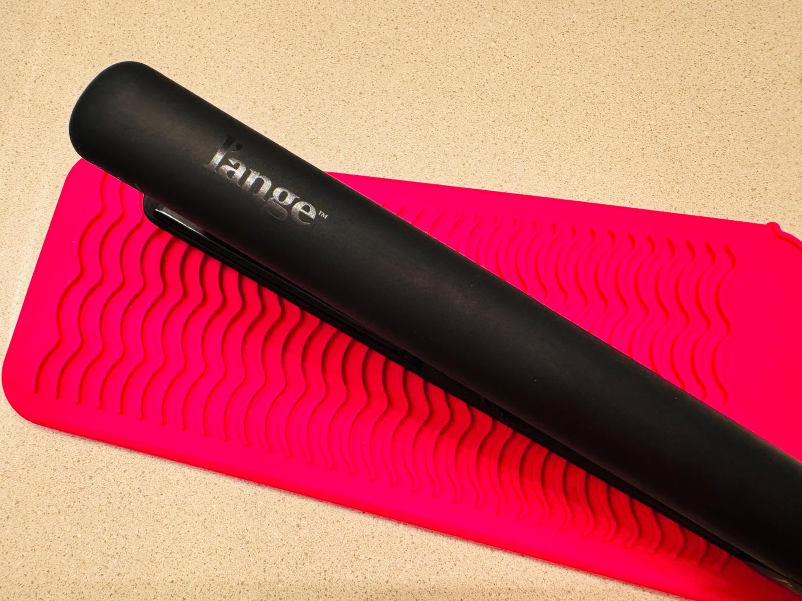 L'ANGE HAIR Le Ceramique 1-Pass Flat Iron Hair Straightener | Fast Heating Ceramic Flat Iron | Best Hot Tools Professional Hair Straightener to Lock in Moisture & Shine | (Blush) customer photo 2