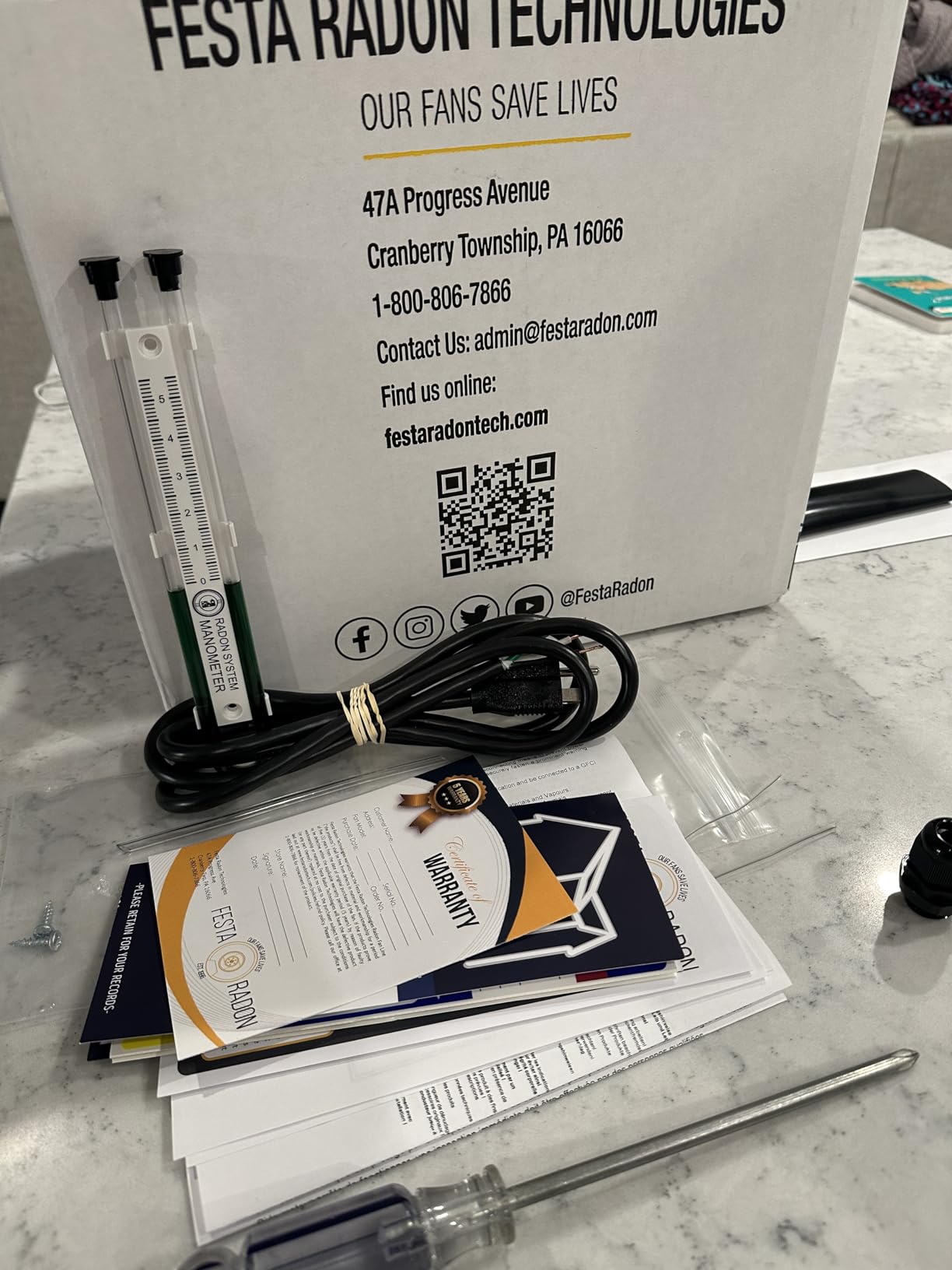 Festa AMG Maverick Radon Fan – 3“ Installation Kit - Quiet and Energy Efficient Radon Mitigation Inline Fans – High Performance 4” Duct Fan customer photo 2
