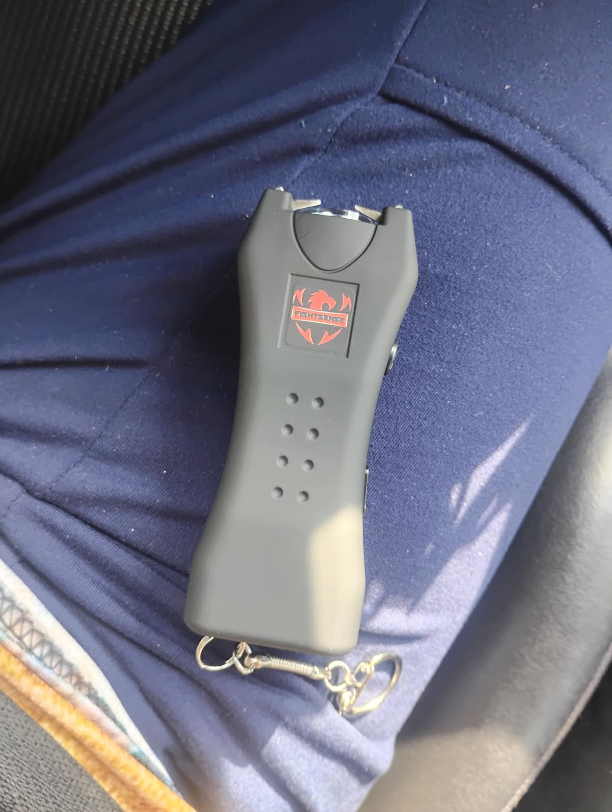 FIGHTSENSE Super Heavy Duty Keychain Stun Gun with Flashlight for Men and Women self Defense Device, Rechargeable Stun Gun, Nylon Holsters customer photo 1