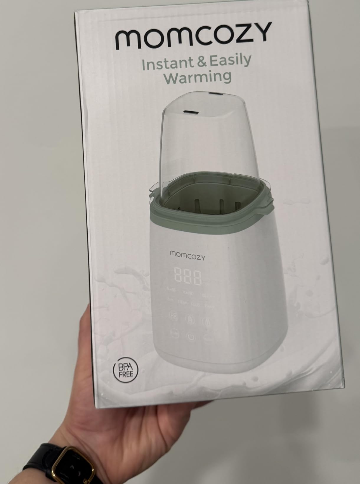 Momcozy Bottle Warmer for Baby, Fast Heating Breastmilk for All Bottles | Newborn Essentials for Mom, Accurate Temperature Control, 10-in-1 Multifunction with Timer, Automatic Shut-Off, One Touch Set customer photo 1