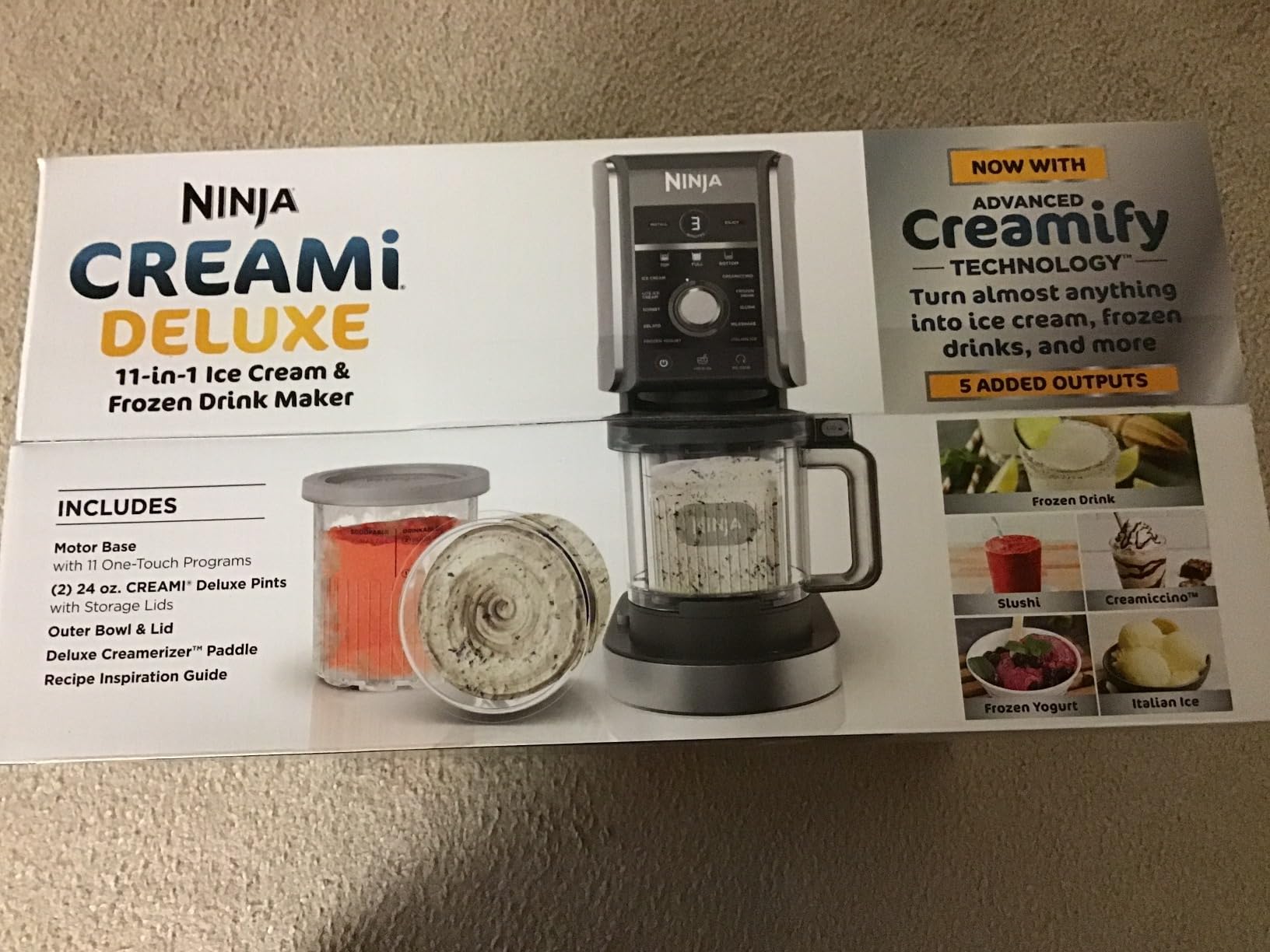 Ninja CREAMi XL Deluxe 11-in-1 Ice Cream & Frozen Treat Maker, NC501 customer photo 1