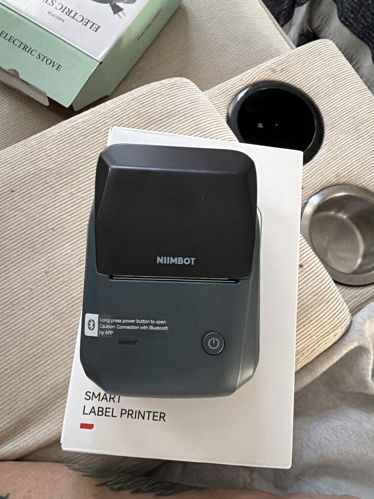 NIIMBOT B1 Label Maker, 2Inch Bluetooth Label Printer for Home, Blue | Label Maker Machine Support Smartphones & PC for Small Business, School, Office, Came with 1 Roll White Label(2x1.2'') customer photo 2
