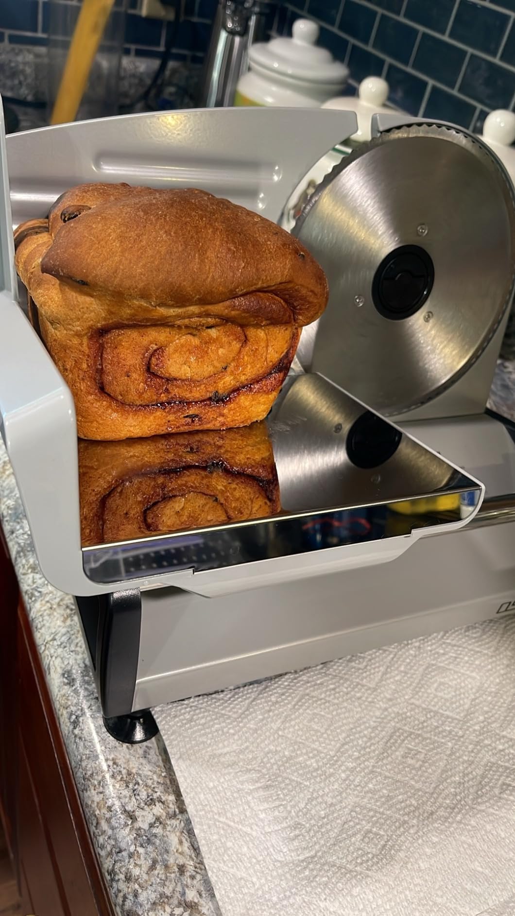 OSTBA Electric Meat Slicer with Two 7.5” Stainless Steel Blades, 200W customer photo 1