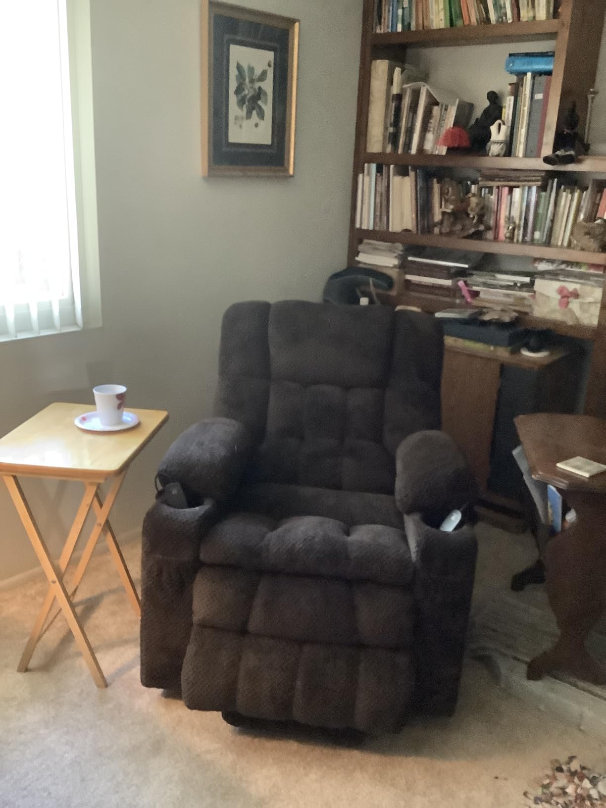 MCombo Dual Motor Power Lift Recliner Chair for Elderly, Massage Heat 7890 | Zero Gravity Lift Chair, Infinite Position, Lay Flat, USB Ports, Cup Holders, FSC, OEKO-TEX, Fabric (Medium, Dark Grey) customer photo 1