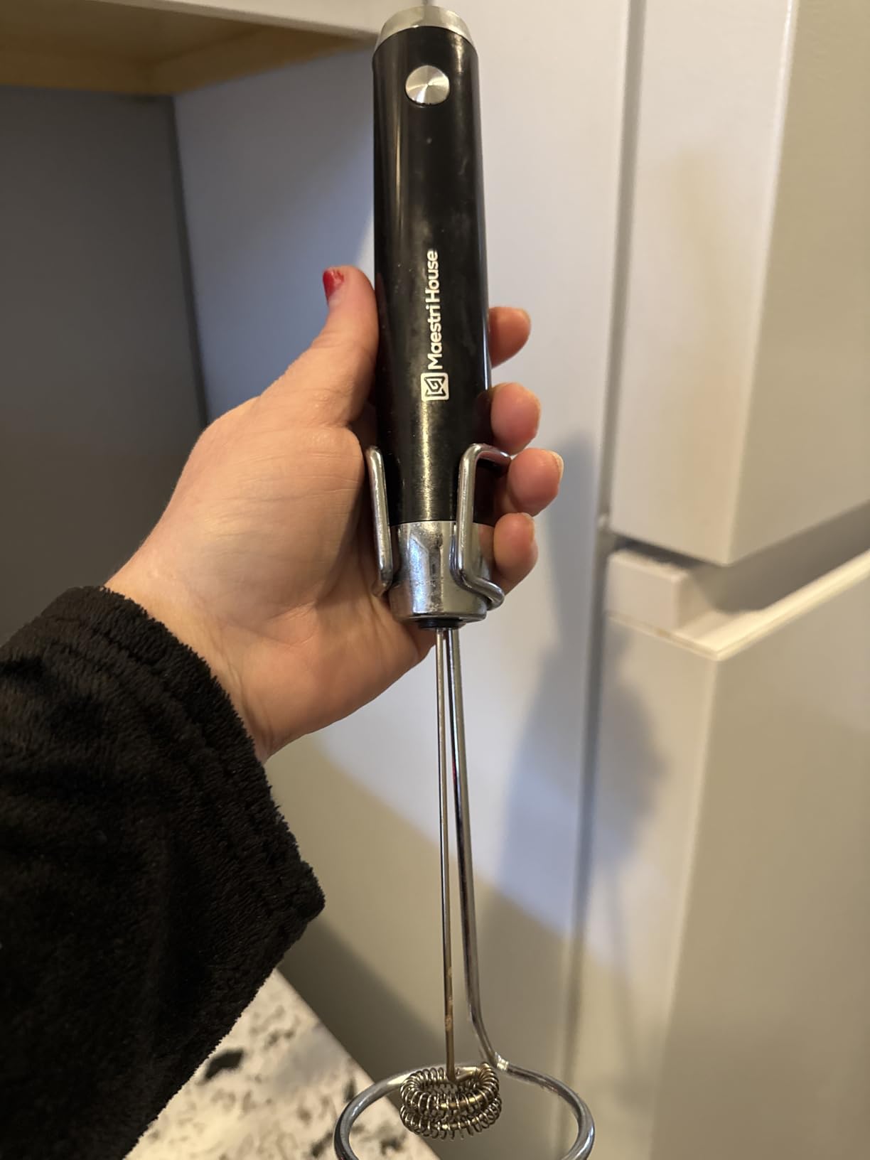 Maestri House LunaFro Rechargeable Milk Frother,Stand & 2 Detachable Whisks | 8000RPM Turbo Motor, 1200mAh lithium battery, Handheld Milk Frother for Lattes, Cappuccino, Matcha & Powdered Supplements customer photo 2