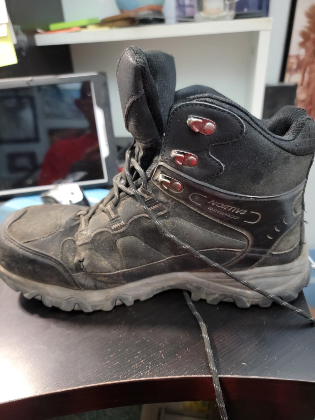 NORTIV 8 Men's Waterproof Steel Toe Work Boots customer photo 2