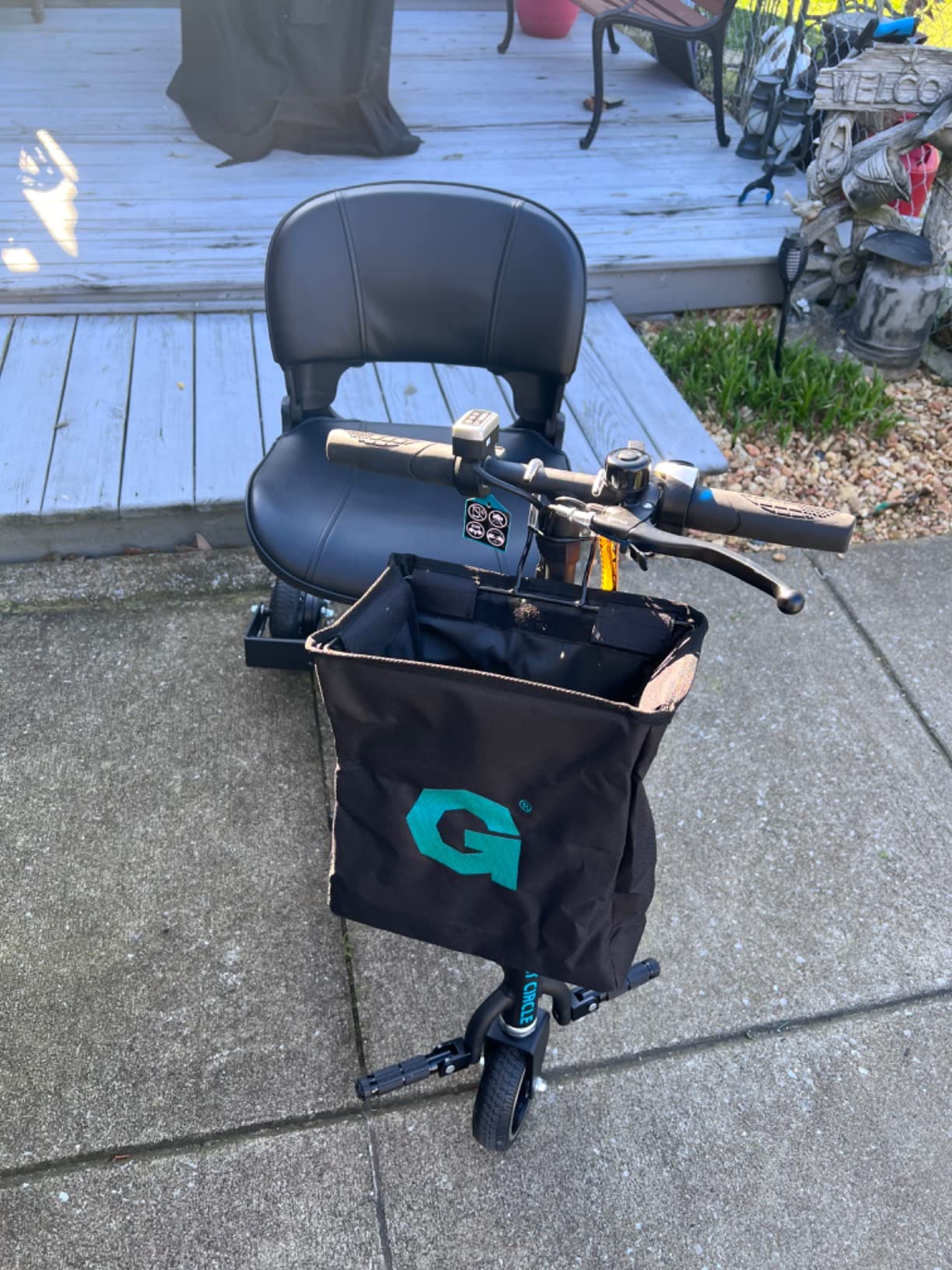G Mobility Scooter – 3 Wheels, 35 lb Folding Aluminum Frame, Anti-Tip Footrests, Includes (1) 48V 2Ah Li-Ion Battery and Charger, Supports 275 lbs, Airline Friendly | Anti-Tip Footrests, Includes (1) 48V 2Ah Li-Ion Battery and Charger, Supports 275 lbs, Airline Friendly customer photo 1
