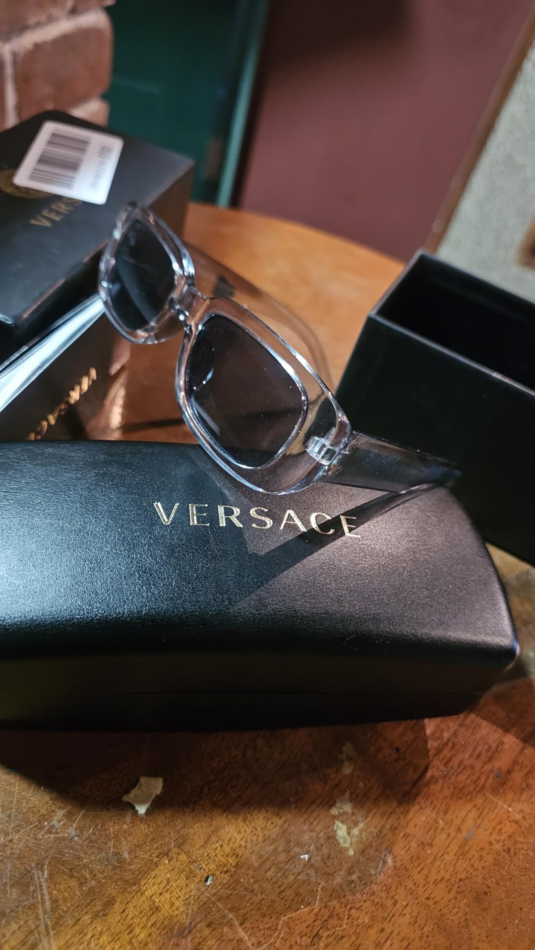 Versace VE 3328 GB1 Black Plastic Rectangle Eyeglasses 56mm customer photo 1