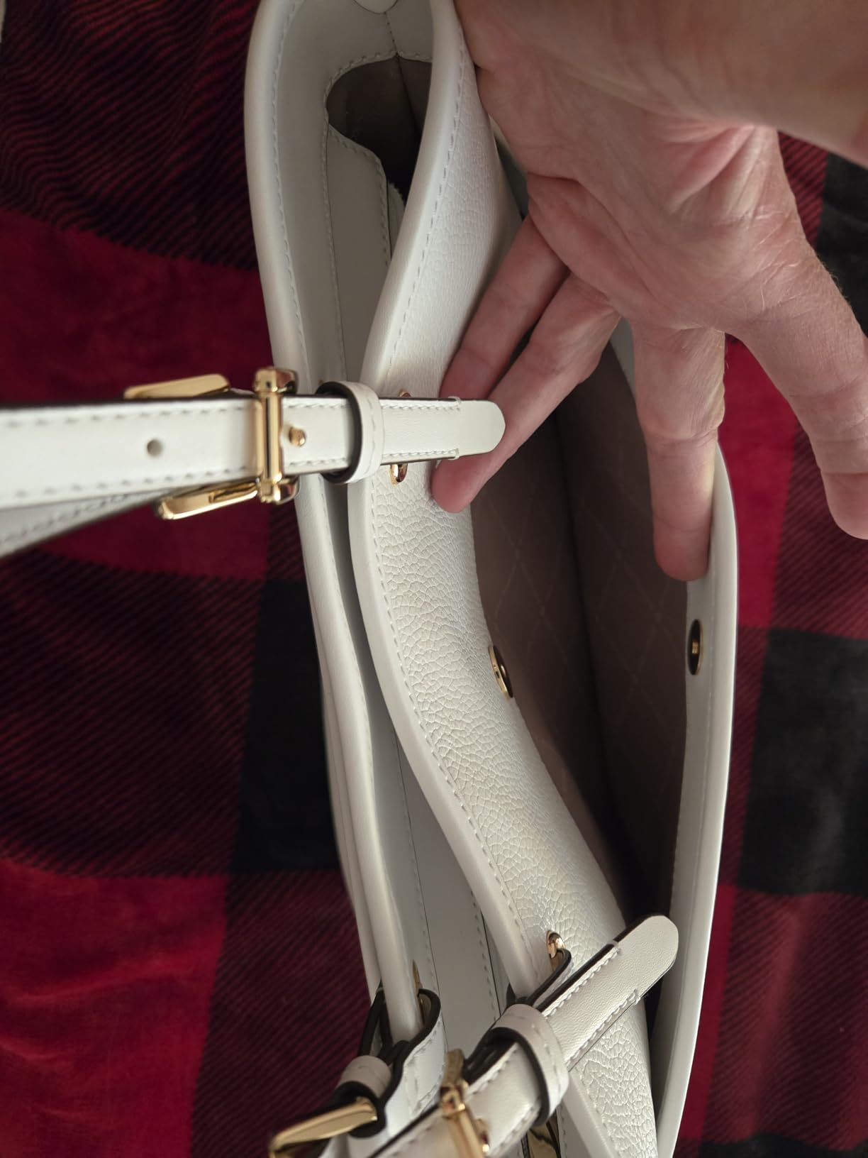 Michael Kors Winston Medium Top-Zip Pocket Tote Bag customer photo 2