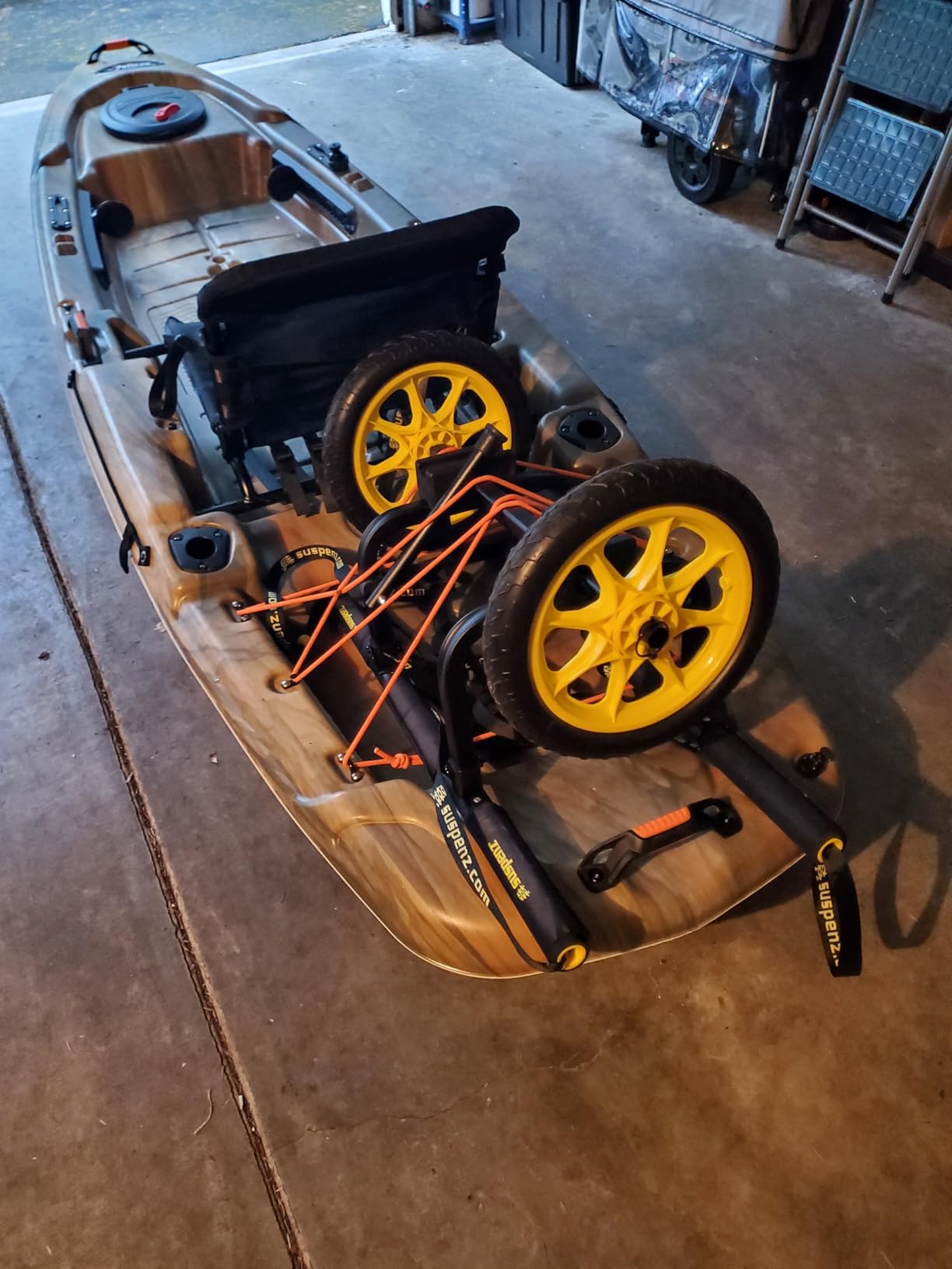 Suspenz Fishing Kayak Cart Trolley | Heavy Duty Canoe Carrier Trailer with Adjustable Bi-Directional Bunker Bars and Airless Wheels | Catch-All Universal Airless Cart (22-9909) customer photo 1