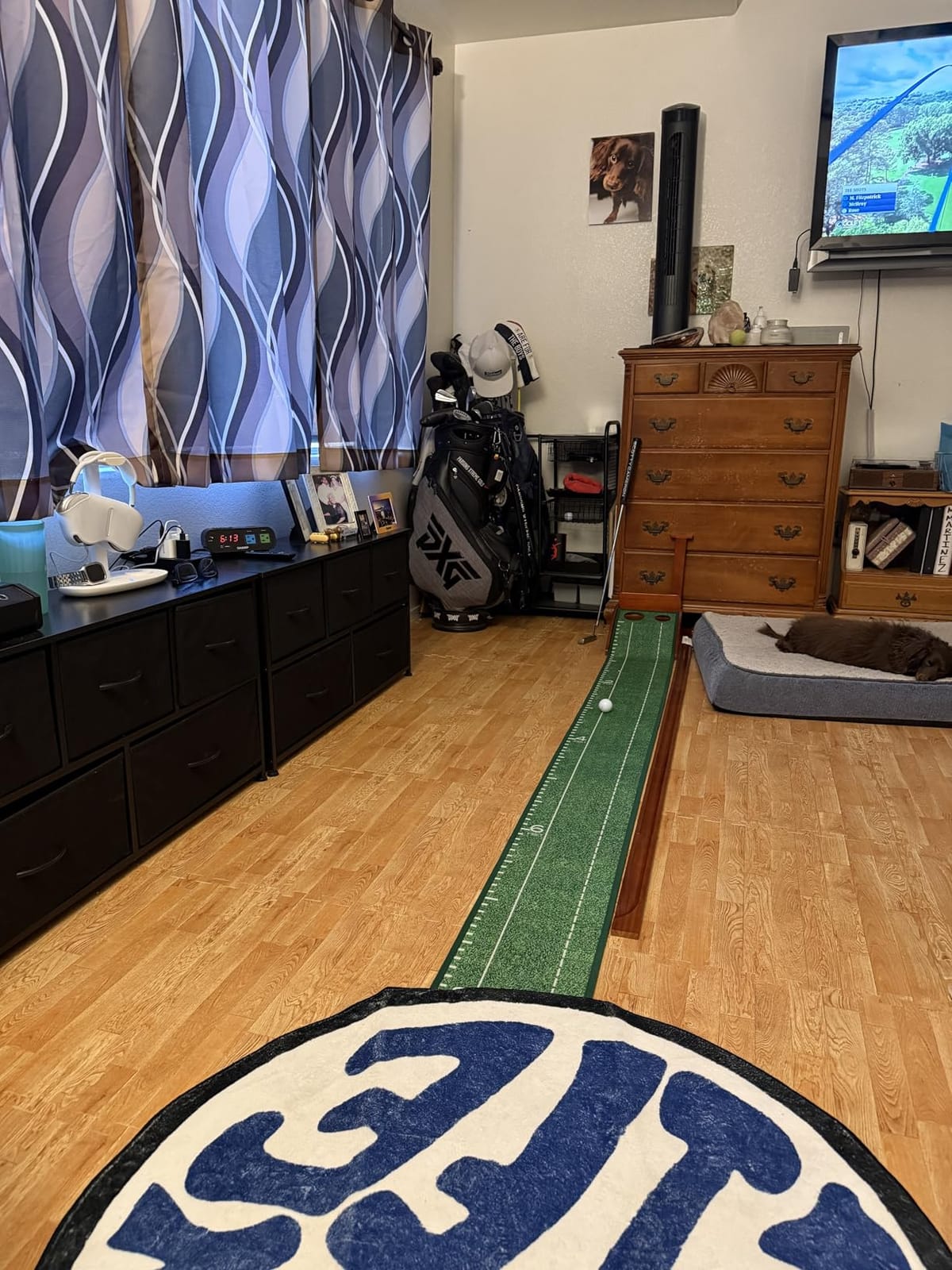 Golf Putting Mat, Putting Green Indoor with Ball Return - Golf Gifts for Men Christmas, Golf Training Aid for Home Office, Portable Putting Training Mat for Men customer photo 2