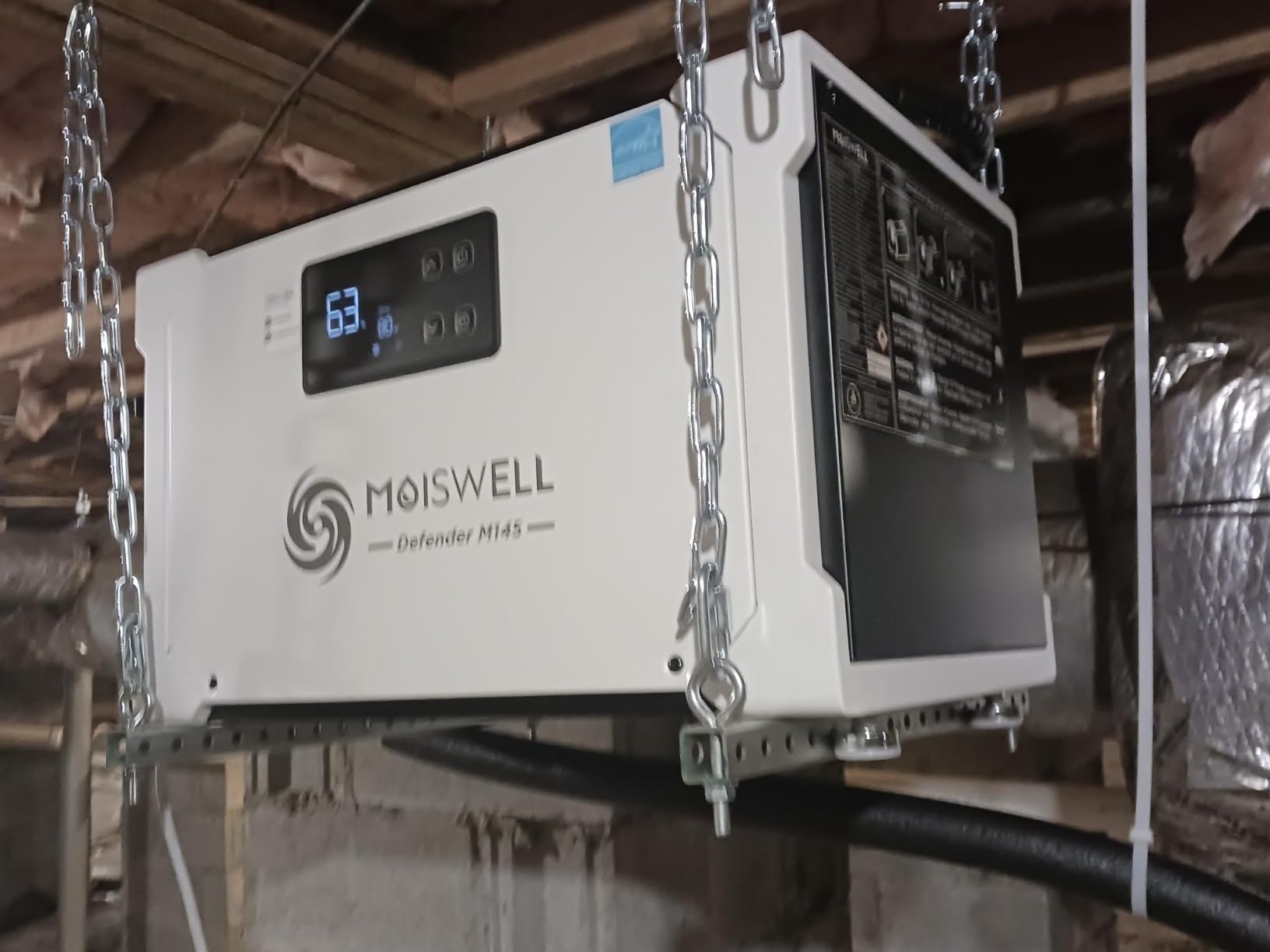 155 Pint Commercial Dehumidifier with Drain Hose for Crawl Spaces customer photo 1