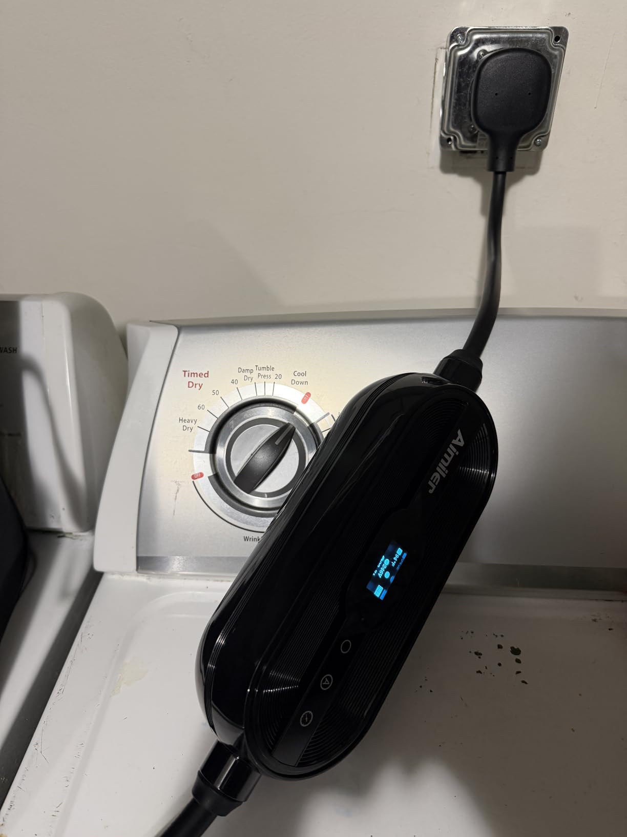 AIMILER Level 2 Tesla Charger(WiFi APP), 32A, 25ft Cable ETL Certified, 220V-240V NEMA 14-50P Plug EVSE w/Nacs Connector, Portable/Home Electric Car(EV) Charger for Tesla Model X/Y/3/S or Nacs EVs customer photo 2