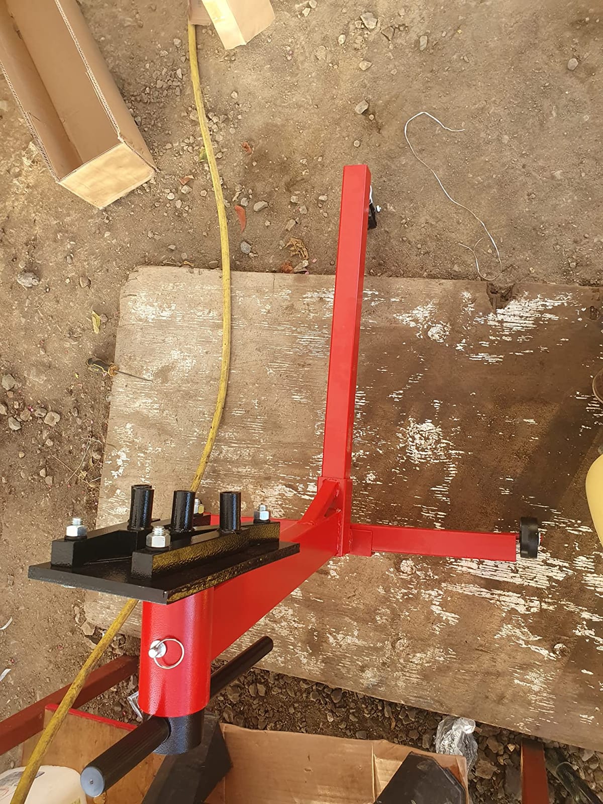 Big RED AT23401BR Engine Stand,3/8 Ton (750 LBs) Capacity, Steel Rotating Engine Motor Stand with 360 Degree Adjustable Head,3-Caster,4 Adjustable Arms, for Vehicle Maintenance, Auto Repair, Black customer photo 2