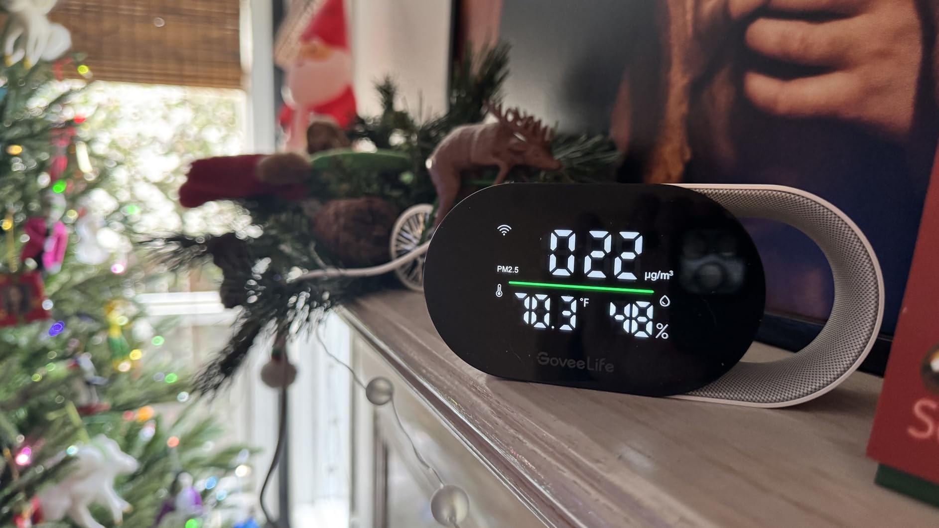 GoveeLife Smart Air Quality Monitor with PM2.5 H5106, LED Display Wired customer photo 1