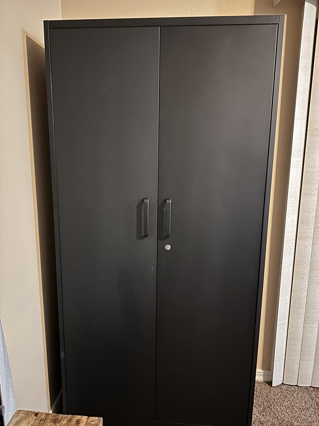 Letaya Metal Garage Storage Cabinets with Lock-72 Tall Tool Organizer Steel Lockers, 5 Adjustable Layers Shelves for Home,Office,Warehouse,Garage,(Black-72“) customer photo 1