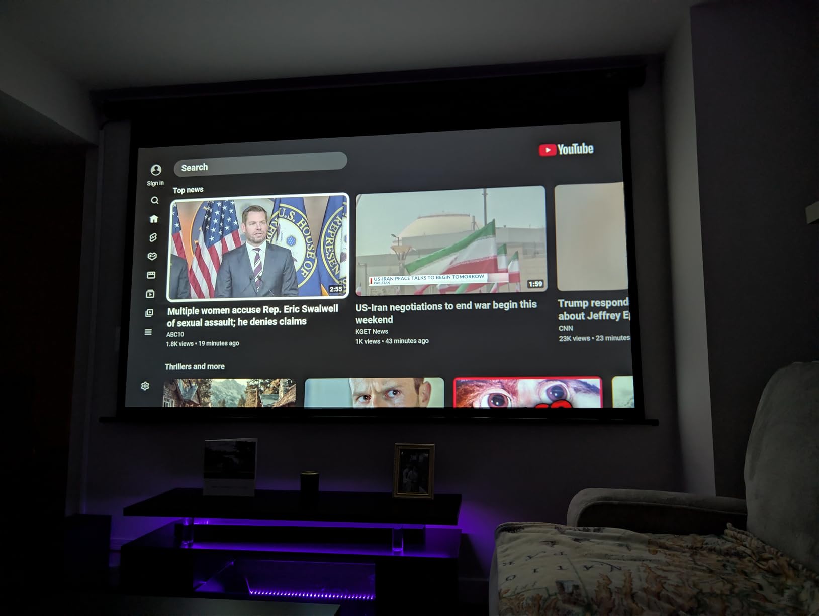 Elite Screens Spectrum RC1 Remote, 125-INCH Diag 16:9, Motorized Projection Screen Movie Home Theater 4K/8K Ultra HD Ready Drop Down, ELECTRIC125H2, Black Case customer photo 1