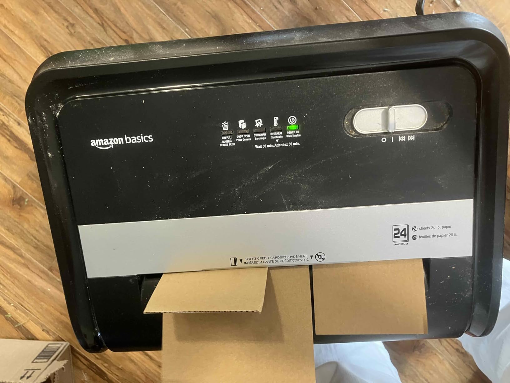 Amazon Basics 12-Sheet Cross-Cut Paper and Credit Card Shredder with Overheat Protection, Black (New Model) customer photo 2