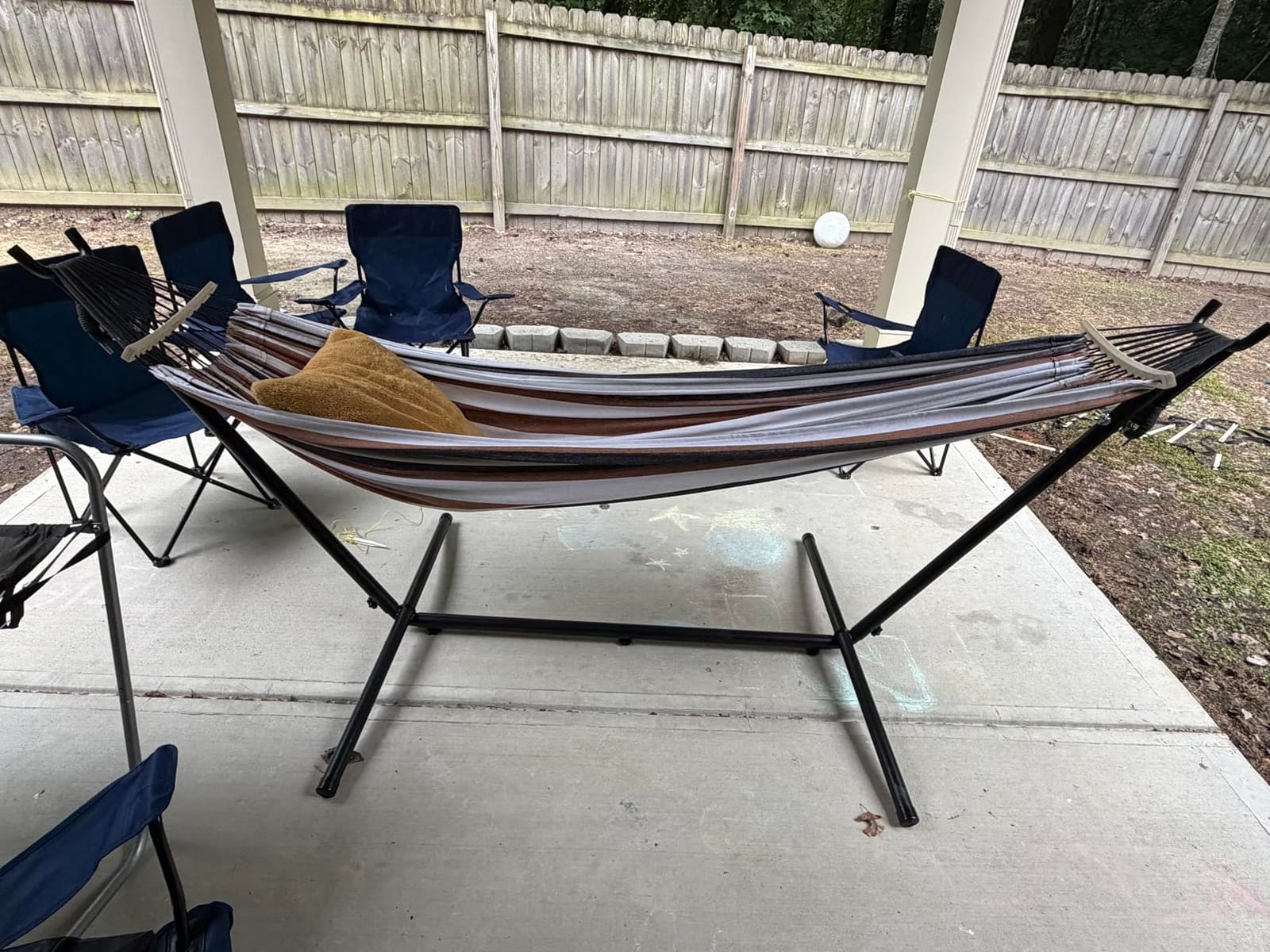 SZHLUX Hammock with Stand for Outside,Hamaca Con Base customer photo 1