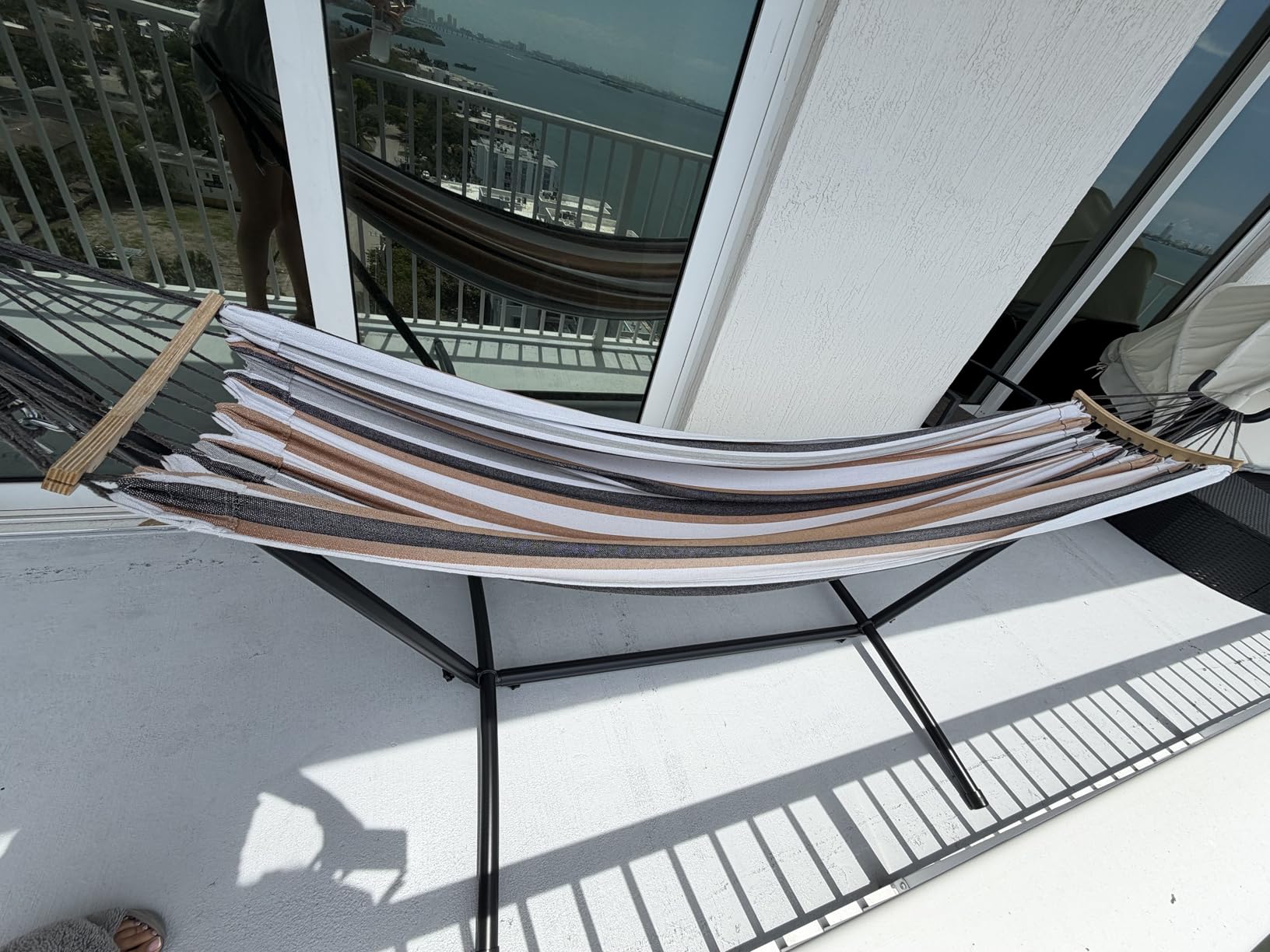 SZHLUX Hammock with Stand for Outside,Hamaca Con Base customer photo 2