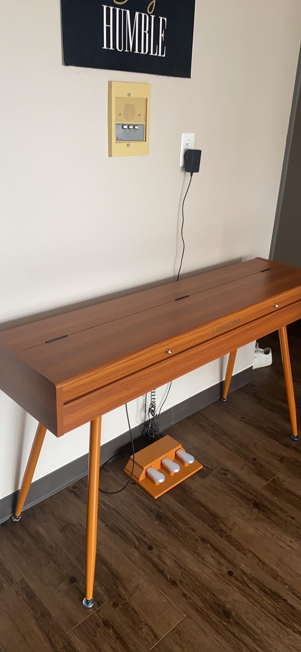 UISCOM 88 Key Weighted Home Digital Piano,Wooden Desk Keyboard,Triple-Pedal customer photo 1