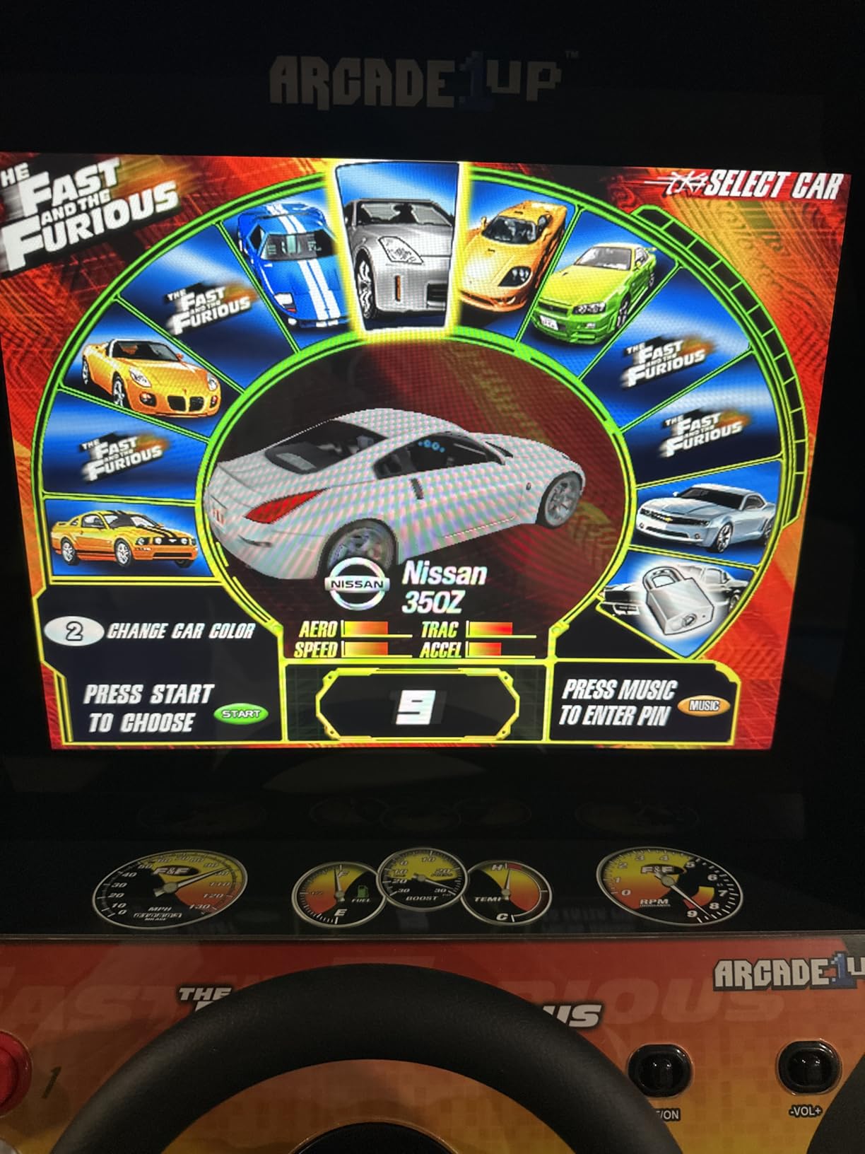 Arcade1Up The Fast and the Furious Deluxe Arcade Machine, Steering Wheel customer photo 2