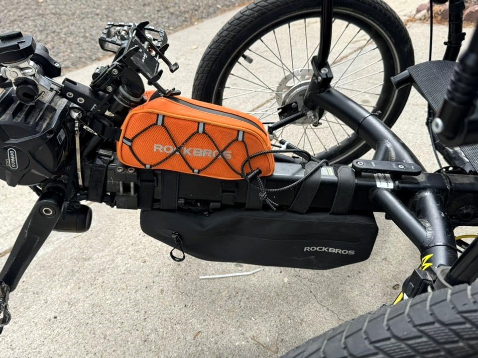 ROCKBROS Top Tube Bike Bag 1.3L 3-Point Elastic Cord Lightweight Portable customer photo 2