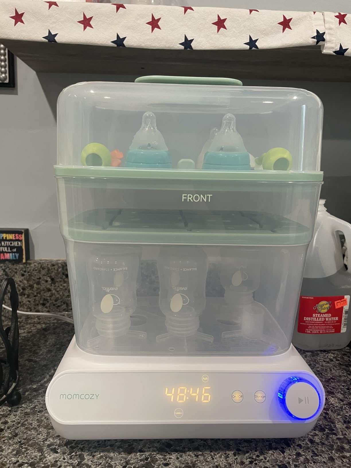 Momcozy 3-Layers Large Capacity Bottle Sterilizer and Dryer, Pump Part Mode customer photo 2