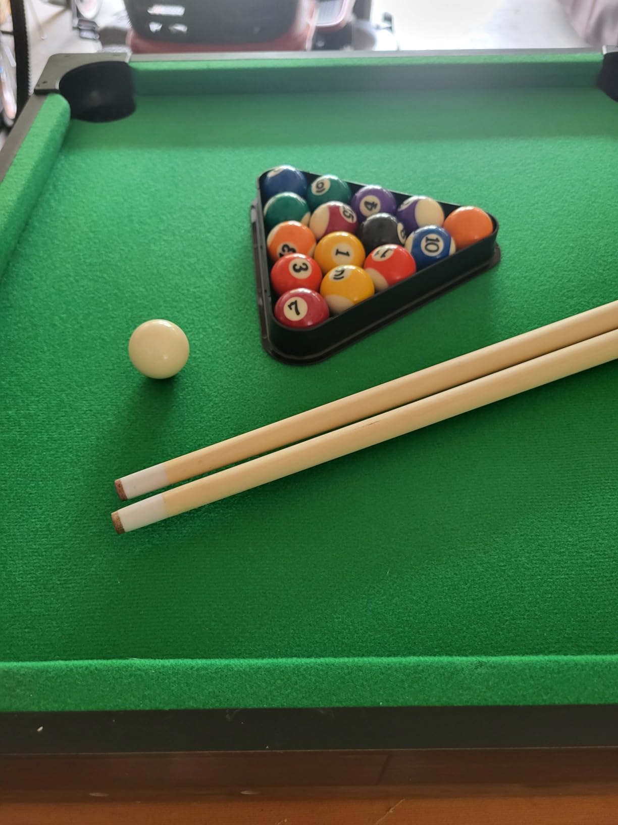 Best Choice Products Tabletop Billiard Table, Pool Game Table for Living Room, Game Room w/ 2 Cue Sticks, Ball Set, Storage Bag customer photo 1