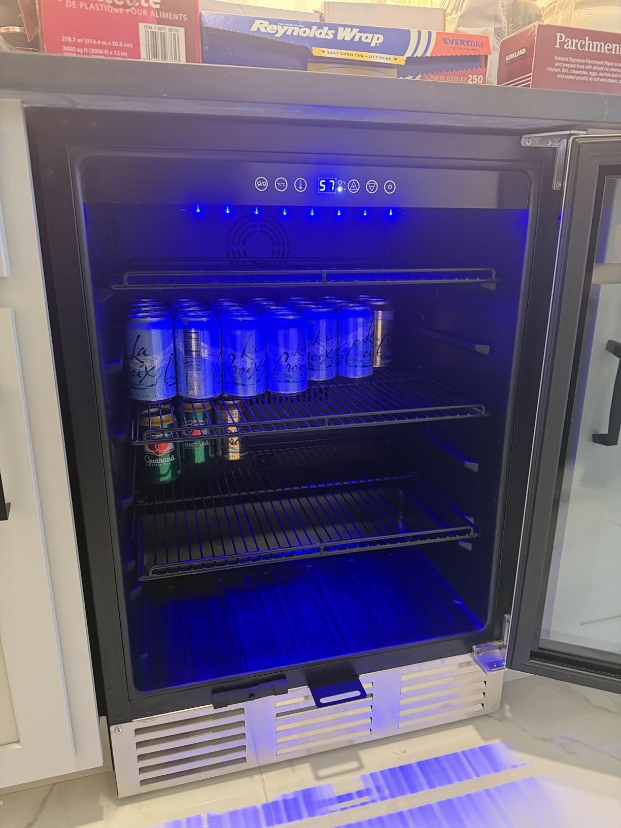 EUHOMY 24 Inch Beverage Refrigerator, 180 Can Under Counter Refrigerator customer photo 1