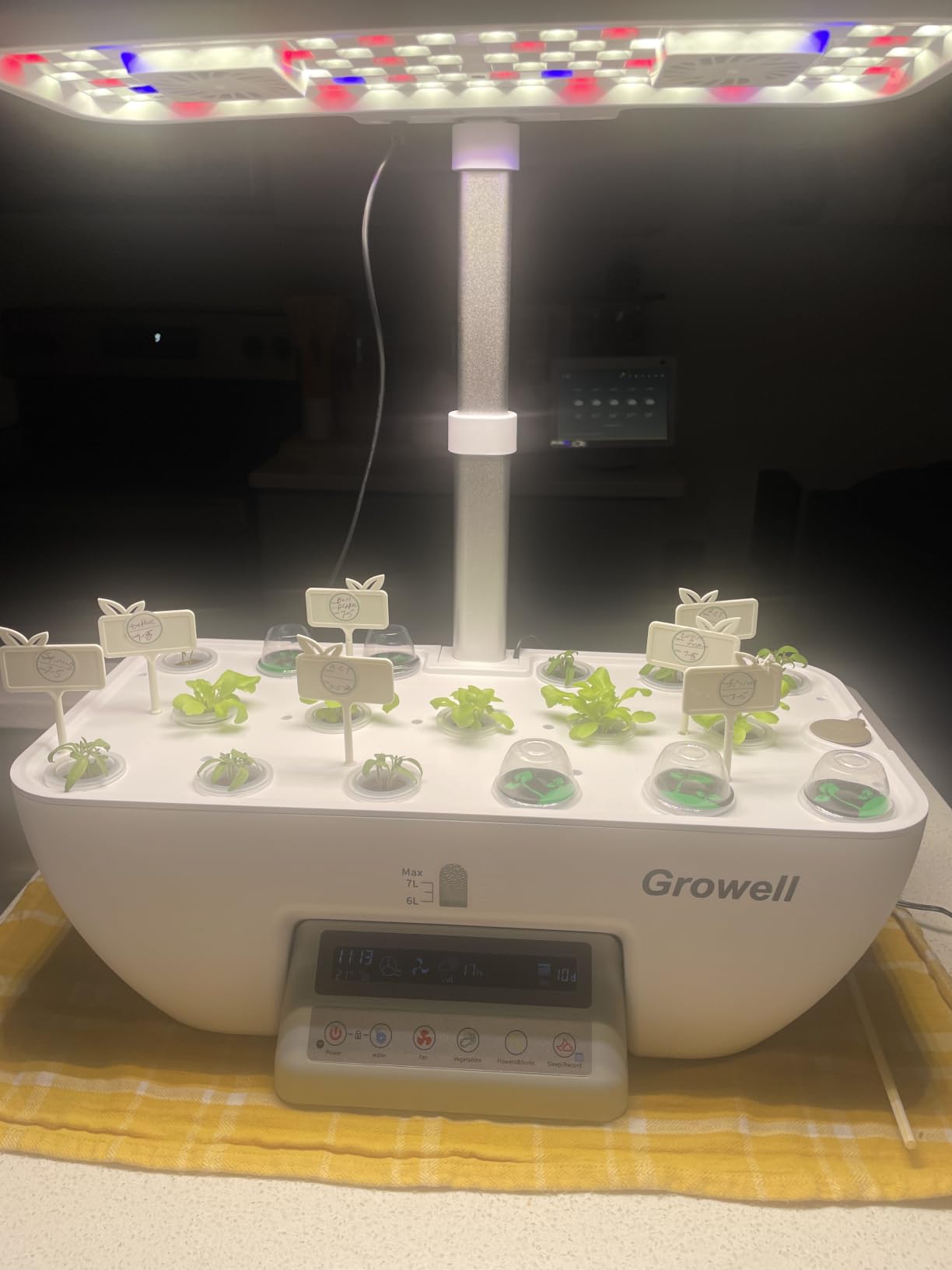 Hydroponics Growing System Kit, 17 Pods Herb Garden with 102 28W Full-Spectrum Grow Lights & 2 Fans, Indoor Garden with Water Pump, 10L Water Tank, Auto Timer, Height Adjustable (Black & White) customer photo 2