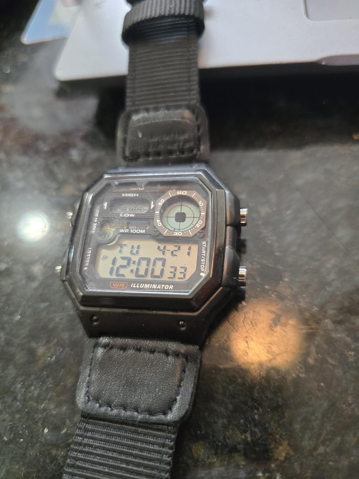 Casio Illuminator Tide Graph Moon Phase 10-Year Battery Digital Watch customer photo 2