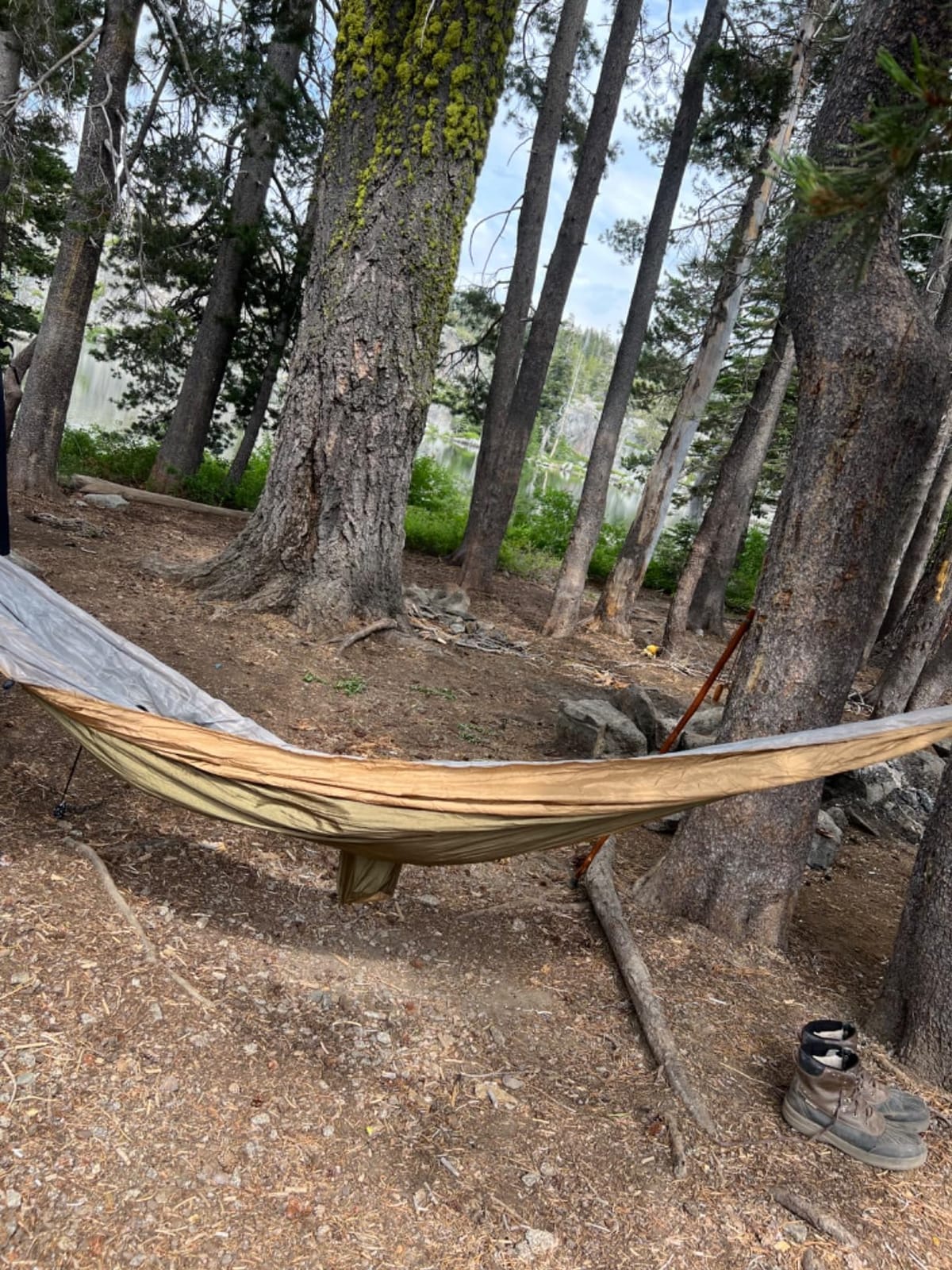 Camping Hammock, Portable Hammocks with Mosquito Net,Lightweight Nylon Parachute Hammock with 10ft Tree Straps,Camping Gear Must Haves for Travel Hiking Backpacking Beach Patio-Green&Khaki customer photo 2