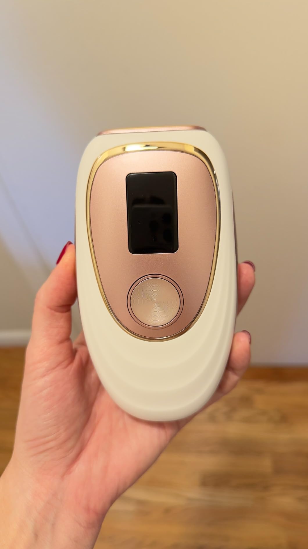 LYSMOSKI Laser Hair Removal, IPL Hair Removal with Ice-Cooling System for Painless & Long-Lasting Result, Safe At-Home Hair Remover Device for Armpits Back Legs Arms Face Bikini Line, Rose Gold customer photo 2