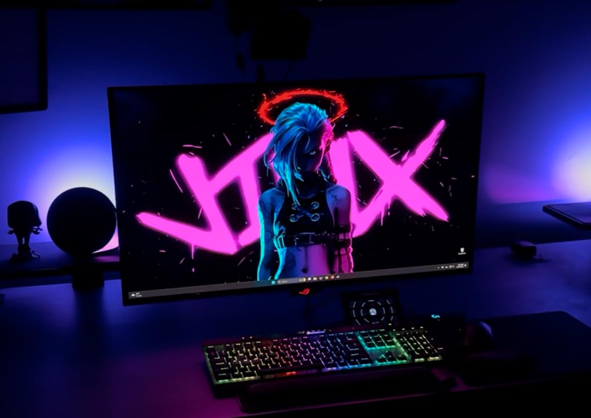 ASUS ROG PG32UCDM 32 Inch 4K 240Hz OLED Gaming Monitor QD-OLED | UHD, Custom Heatsink, 0.03ms, G-SYNC Compatible, USB-C 90W, True 10-bit, Graphene Film, 99% DCI-P3 customer photo 2