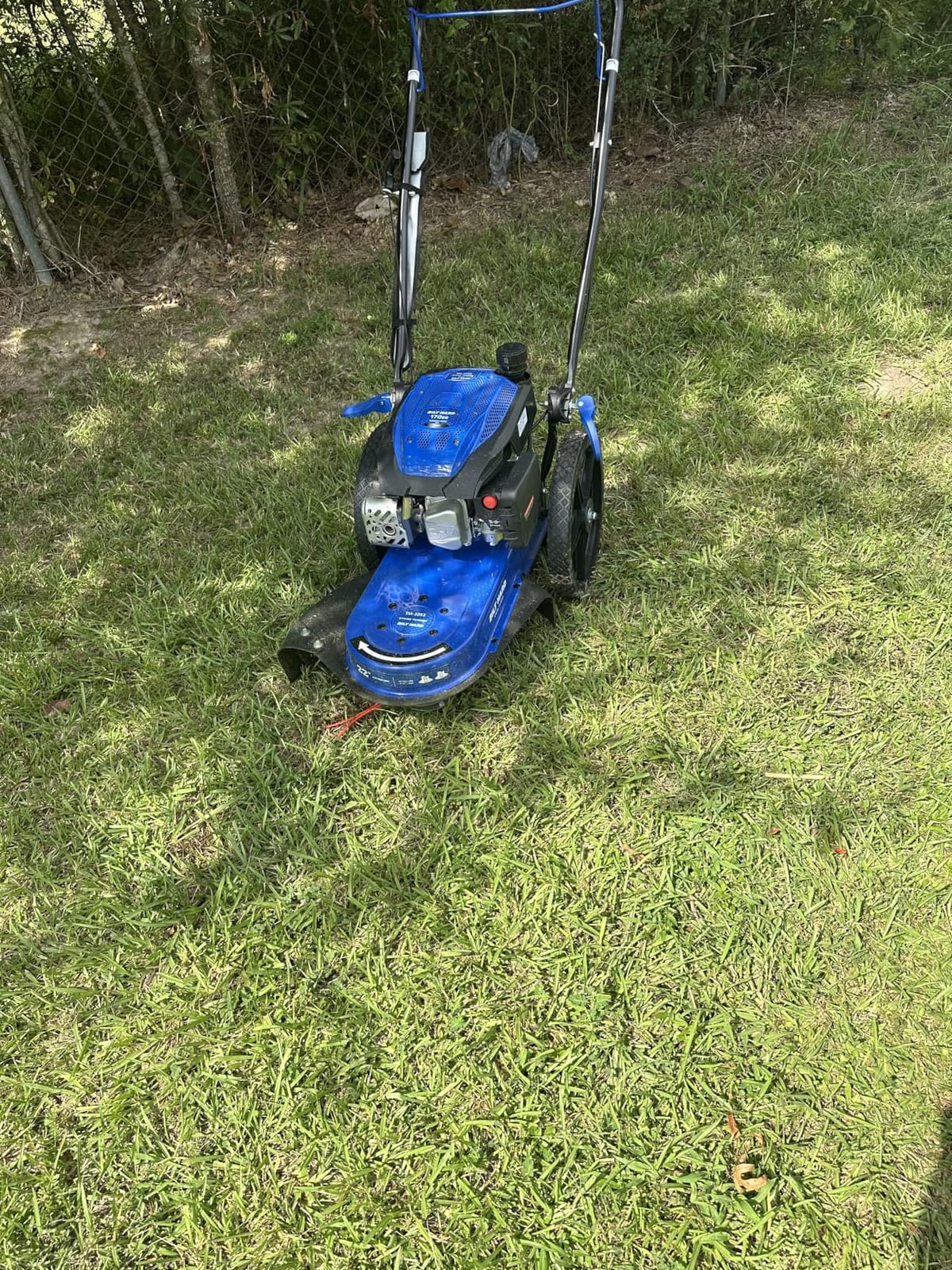 BILT HARD Walk Behind String Trimmer, 170cc 4-Cycle Gas Brush Hog Mower, 22 Inch Cutting Diameter, Push Weed Eater with 14 Inch Flat Free Wheels, Brush Cutter for Farm, Lawn, Yard customer photo 2