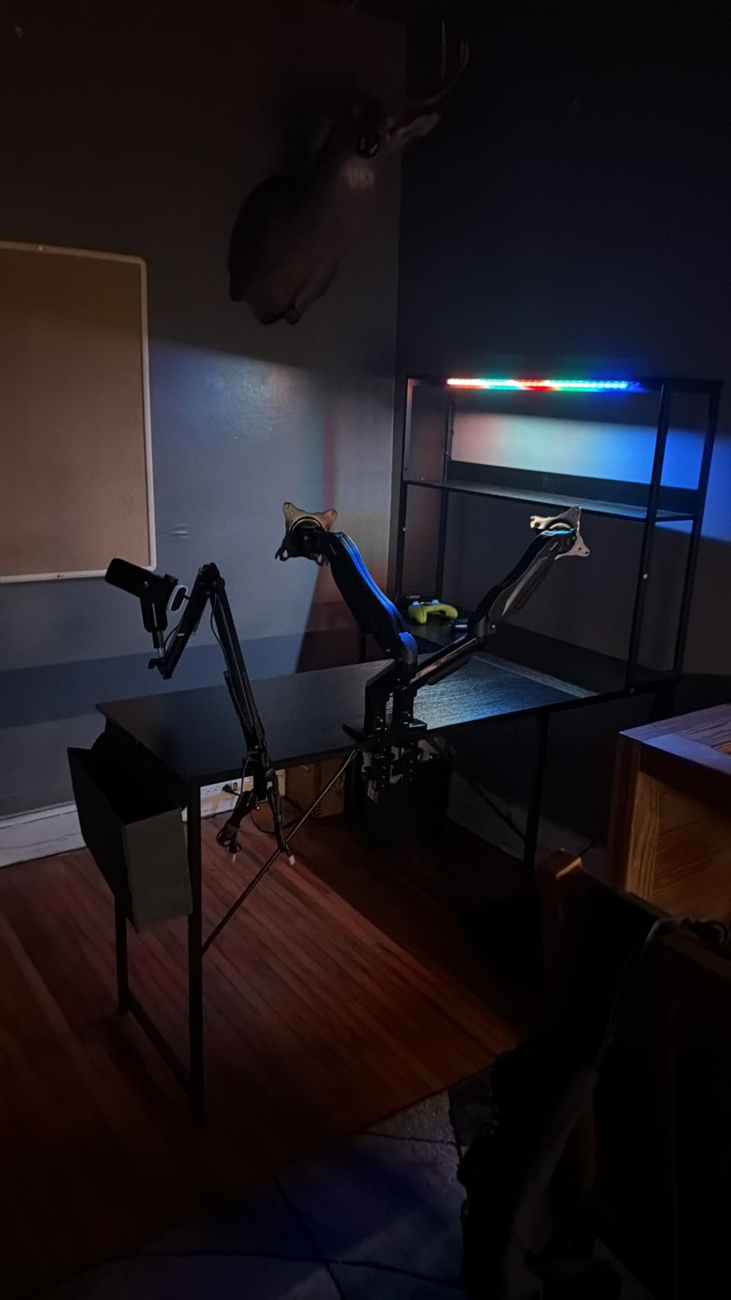 AODK L Shaped Desk Gaming Desk with LED Light & Power Outlet | 53 Inch customer photo 1