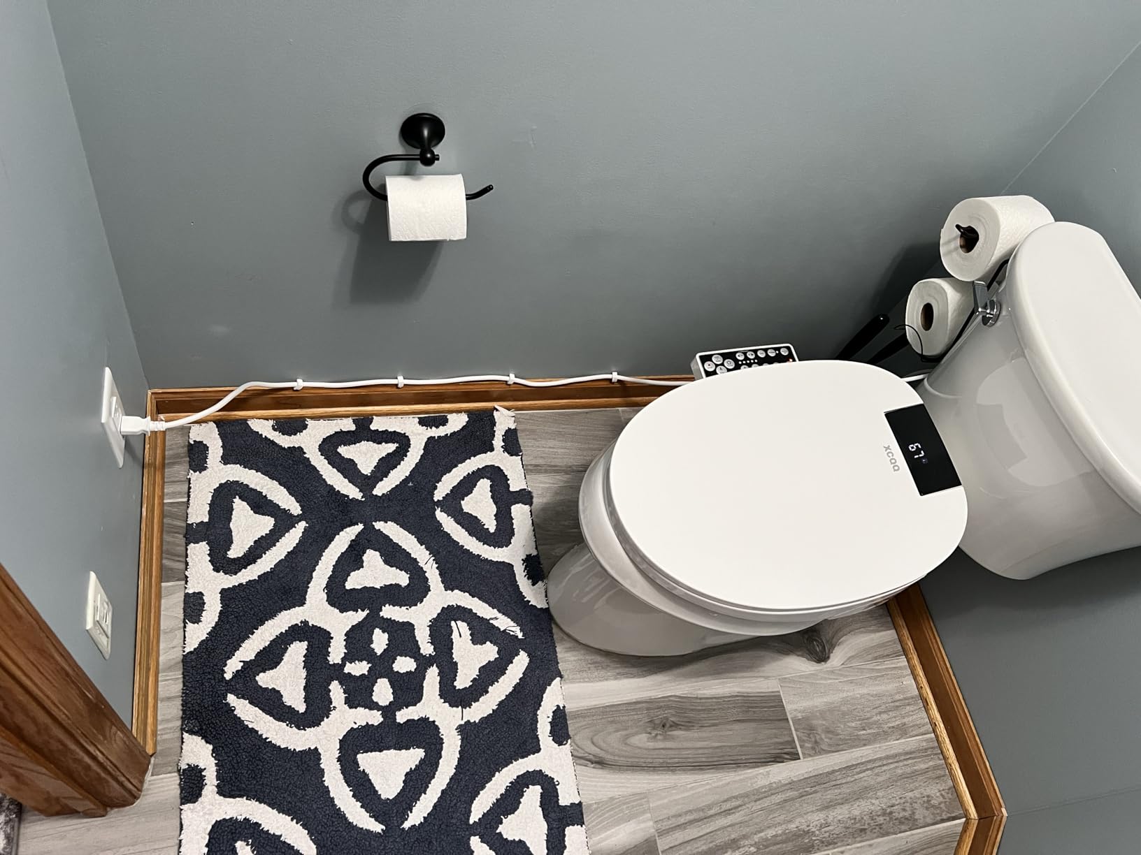 XCQQ Electric Heated Bidet Toilet Seat, Elongated, S9BL customer photo 1