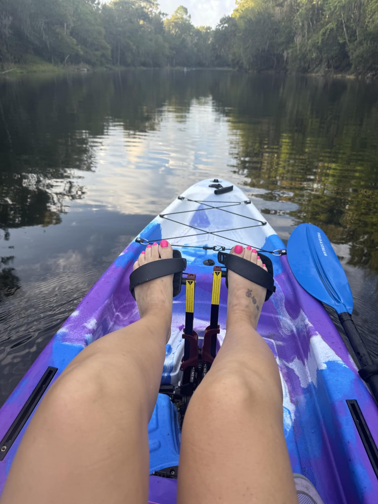 BKC Brooklyn 10.0 Single Pedal Fishing Kayak, Sit-on-Top | Flipper pedal drive, rudder steering, 350 lb capacity, adjustable seat, rod holders, cargo storage, lightweight hull customer photo 1