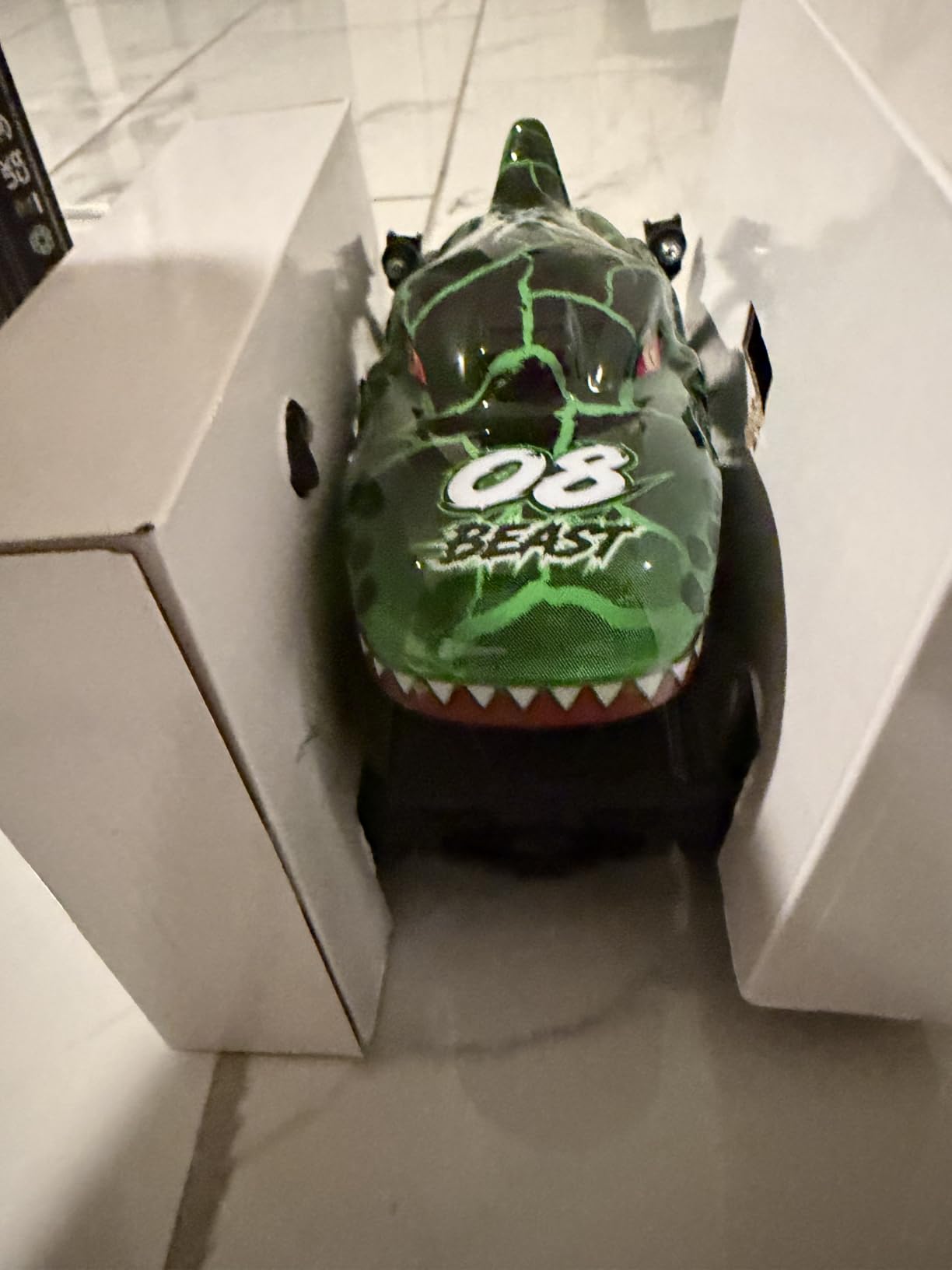BEZGAR Monster Truck Toys,1:20 Remote Control Car with Light & Music | Green Dinosaur Toys for Kids,RC Truck with 360° Spins and Drifting, Toy Car Gifts for Boys, Battery Life of 20 Minutes customer photo 1