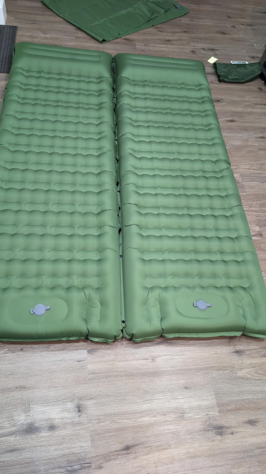 FNARMW Camping Sleeping Pad, Extra Thick 5 Inch Camping Mat with Pillow Built-in Foot Pump Inflatable Sleeping Pads Compact for Camping Backpacking Hiking Traveling Tent(Green) customer photo 2