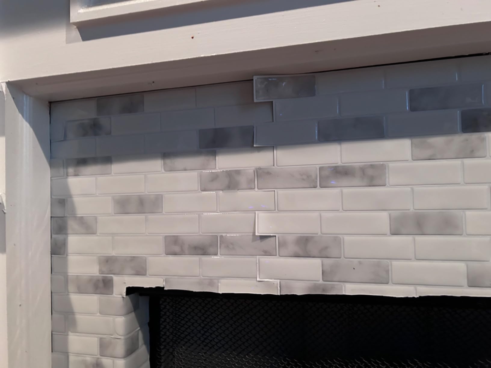 DEWOO Kitchen Backsplash 3D Self Adhesive Peel and Stick Wall Tile 10 Sheet customer photo 1