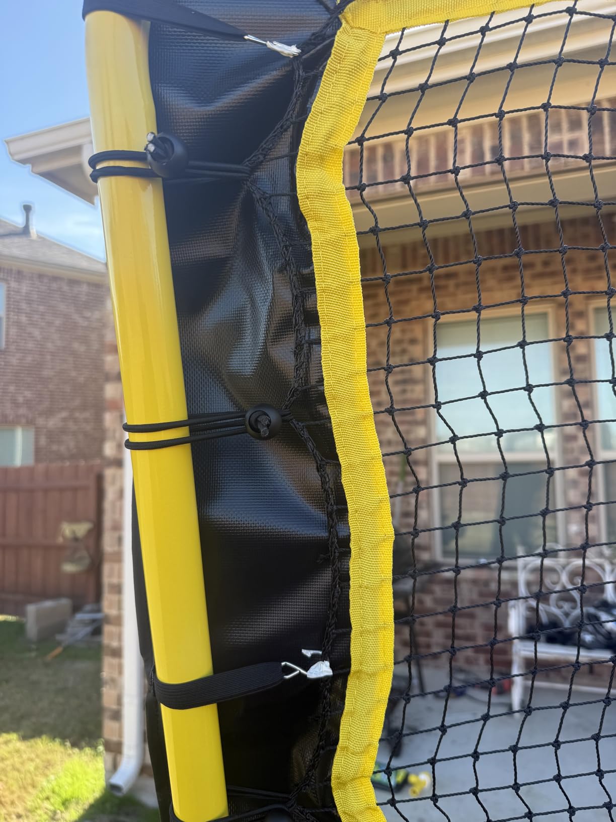 Apex Sports Professional Lacrosse Rebounder Volleyball Rebounder (4x7 Feet) - Adjustable 5 Angles, Soccer and Baseball Rebounder Practice Net with Precision Target Strip, Sturdy Frame customer photo 2