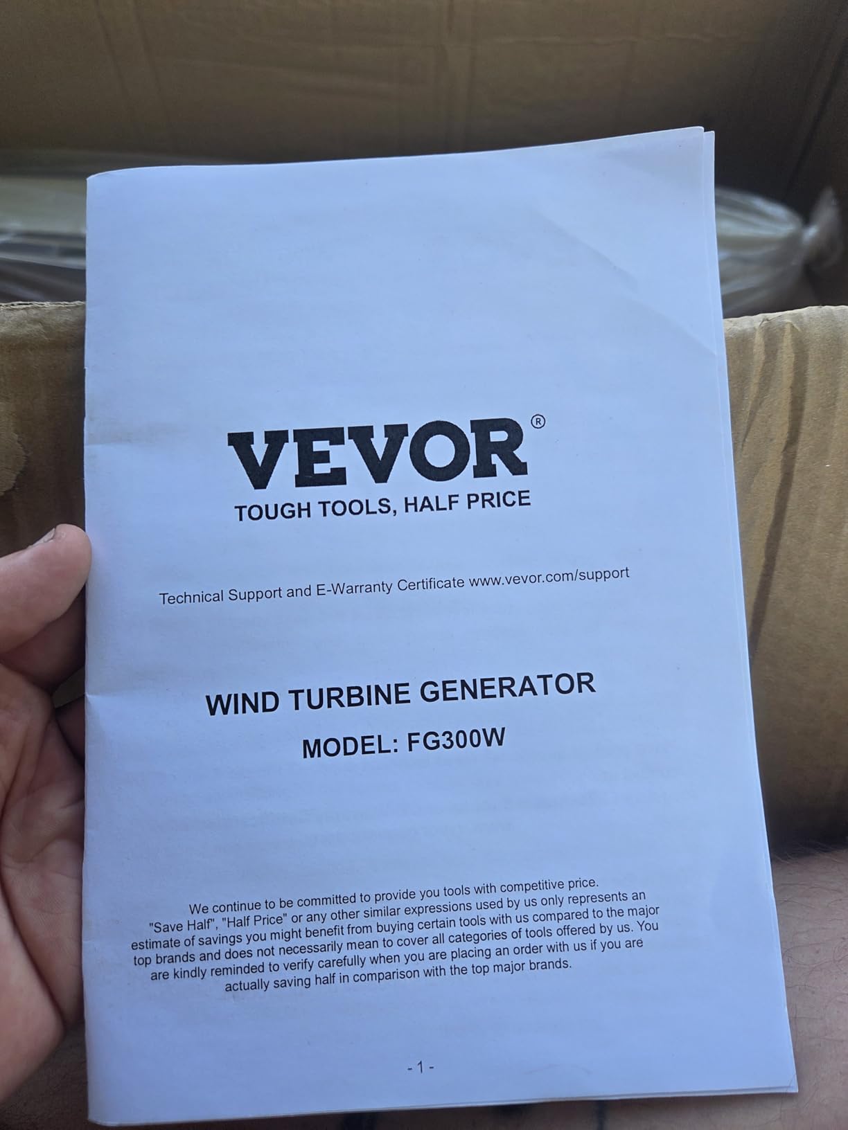 VEVOR 800W Wind Turbine Generator, 12V Wind-Turbine Kit, 3-Blade Power Generator with MPPT Controller & 2.5m/s Startup Speed, Suitable for Home, Farm, RVs, Boats (Tower Pole Not Included) customer photo 1