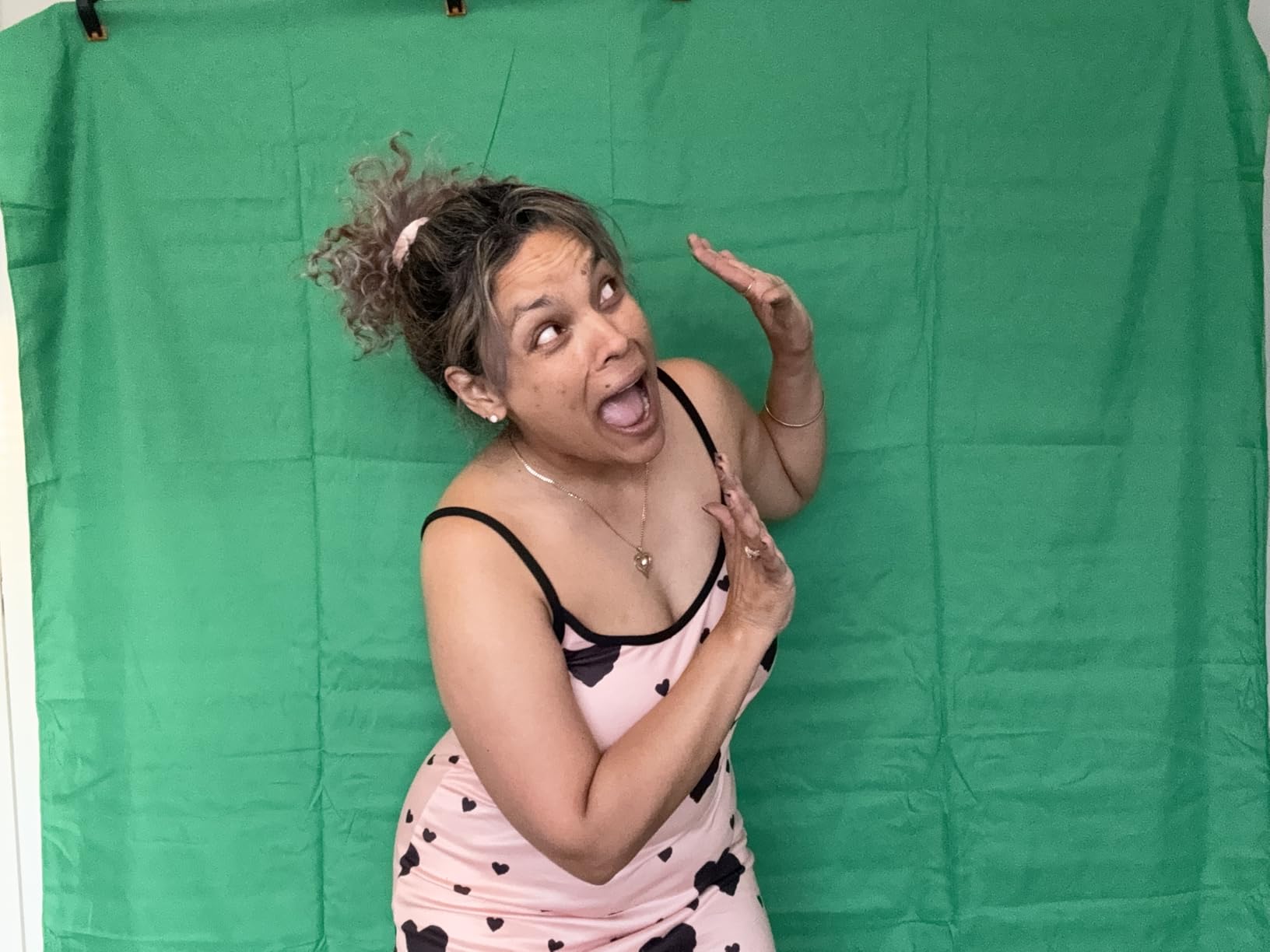 Green Screen Backdrop Kit with T-Shaped Stand 4.6x6ft Greenscreen customer photo 1