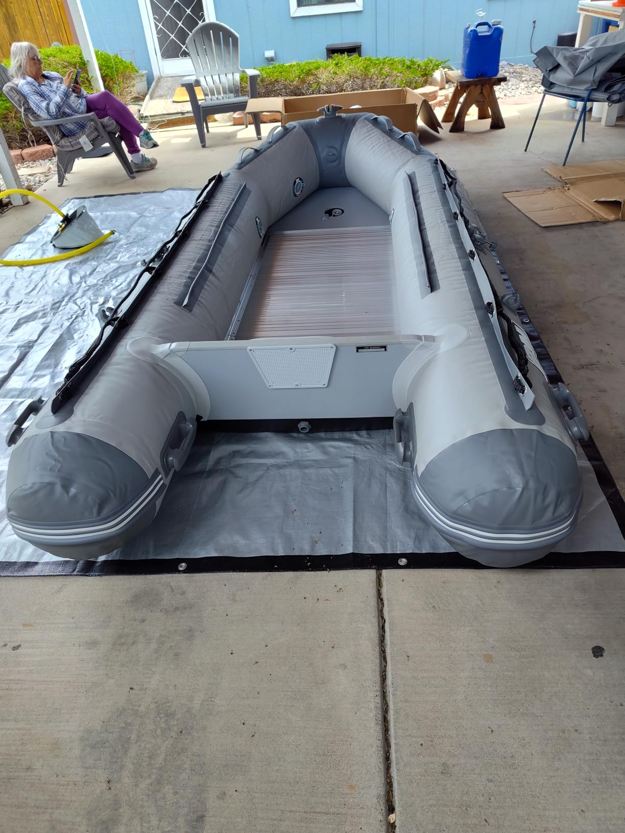 USCG Approved Inflatable Dinghy Boat, 8.2/10/10.8FT Dinghy for 2-5 Persons customer photo 1